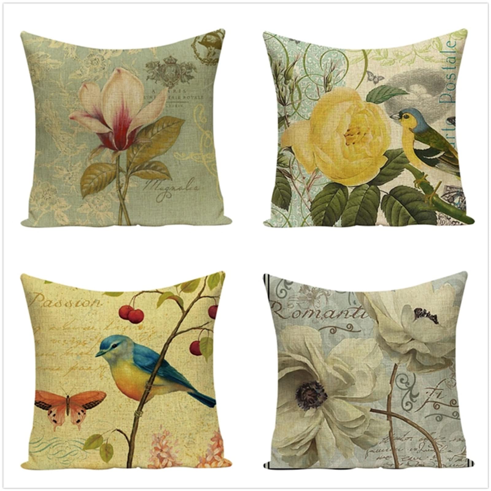 Poszewka na poduszkę 65 x 65 cm, zestaw 4 szt., styl boho, dekoracja do salonu, sypialni, pokoju, poszewka na poduszkę z ukrytym zamkiem błyskawicznym, poduszka na kanapę, na sofę, Boże