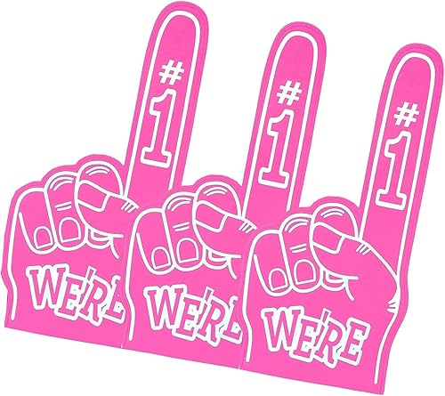 3 dedos de espuma para porristas, manos de espuma para dedos de animadora, para eventos deportivos, juegos, reuniones atléticas escolares