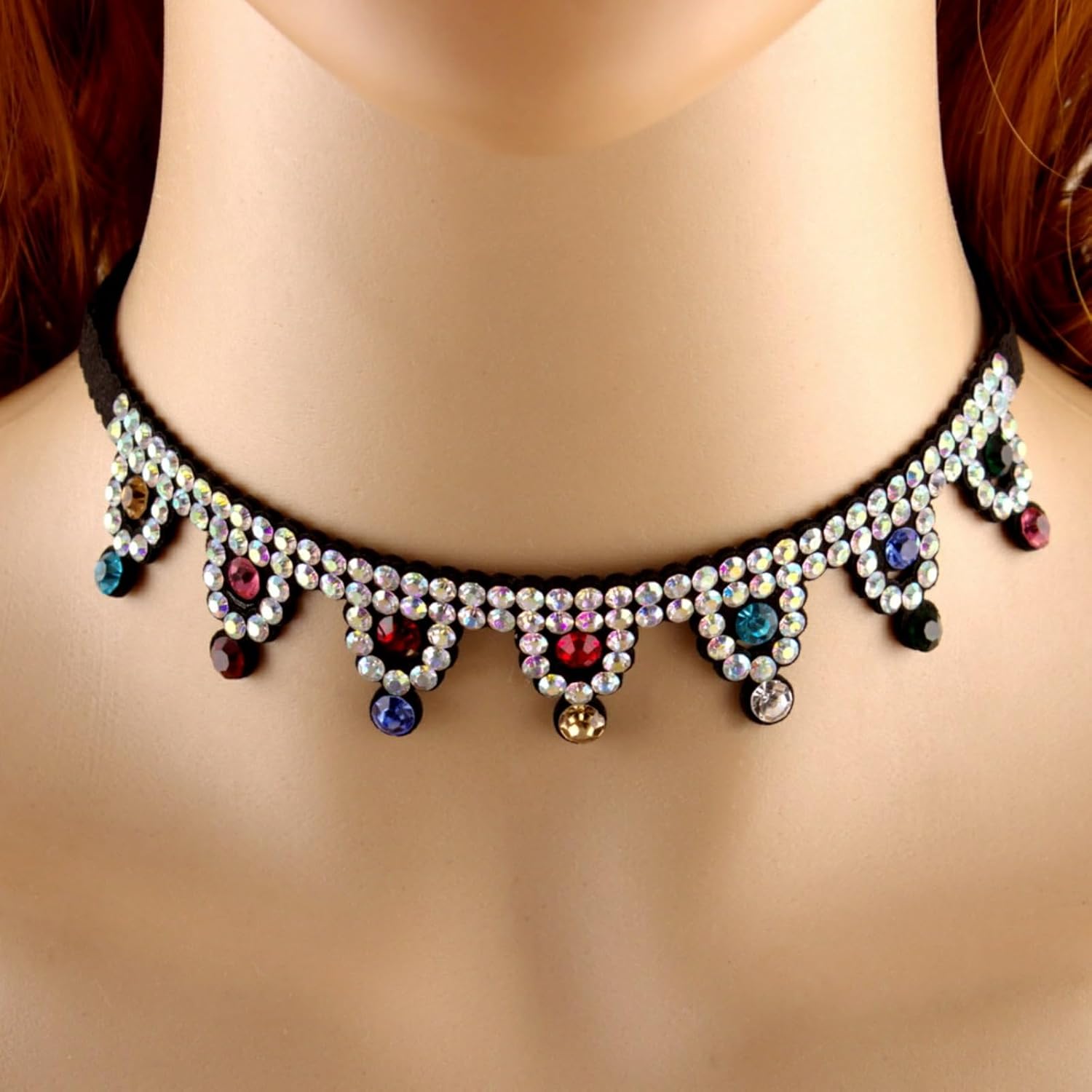 Crystal Rhinestone Collar Choker Necklace for Women Rope Chain Statement Sexy Party Necklaces Jewelry - Image 3
