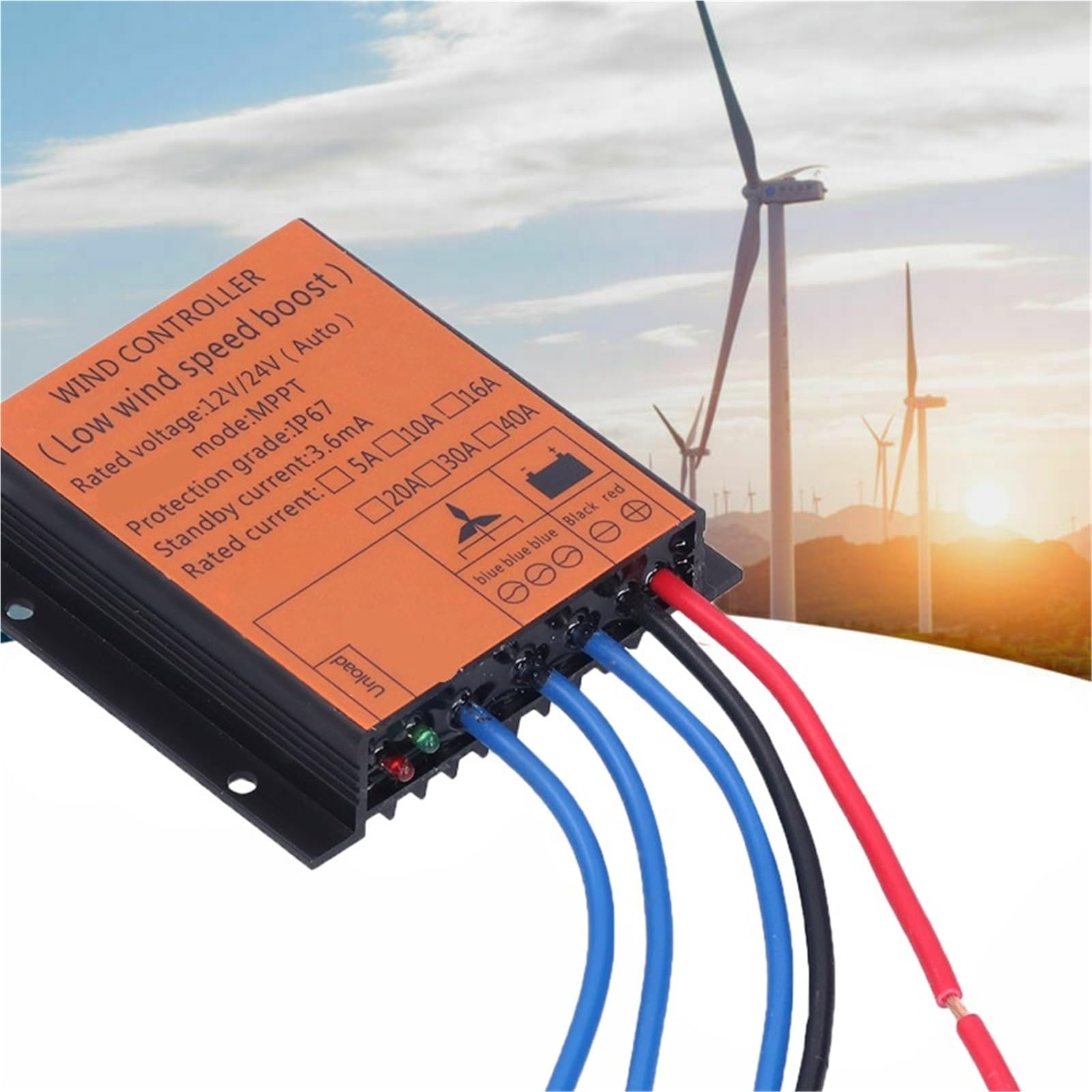 Generador de viento, Regulador de bajo impulso viento para controlador molino pequeño para generador,para el hogar barco marino(200W)