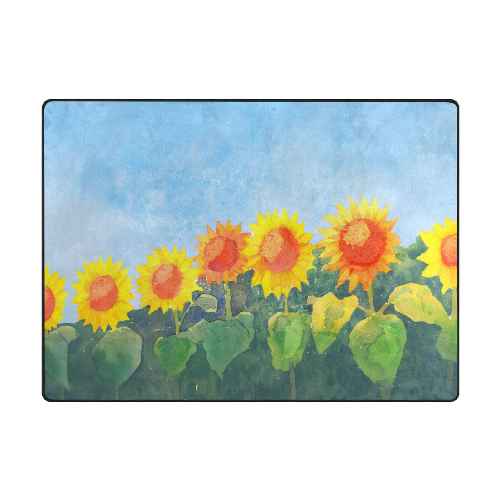 Tapis motif tournesol résolvez le manque de confort de votre salon 203x147