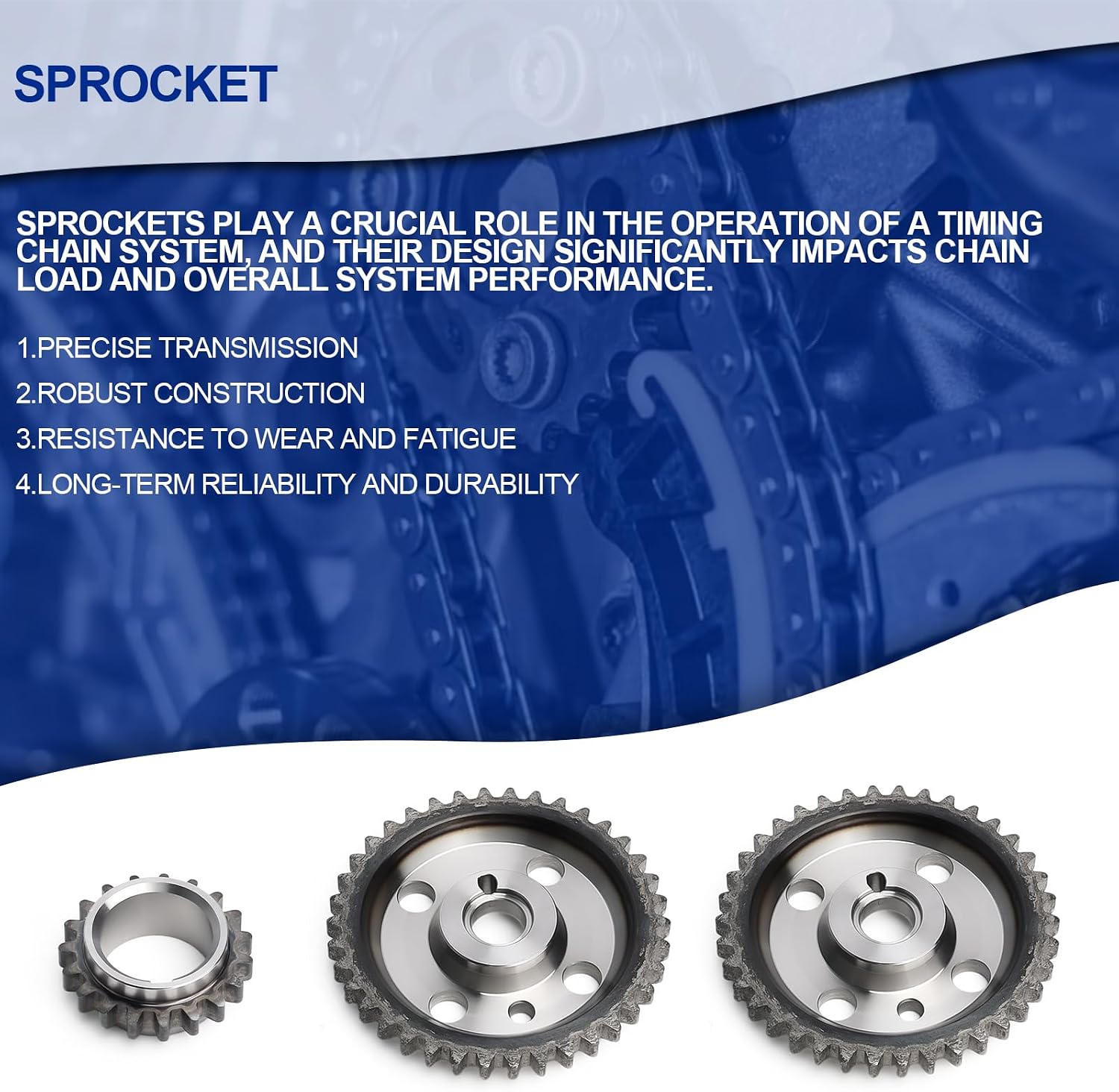 Timing Chain Kit 1996-1998 For Buick Skylark,1996-2002 For Chevrolet Cavalier,1997-1999 For Chevrolet Malibu,1996-1997 Oldsmobile Achieva,1999-2001 For Oldsmobile Alero,1996-2002 For Pontiac Sunfire