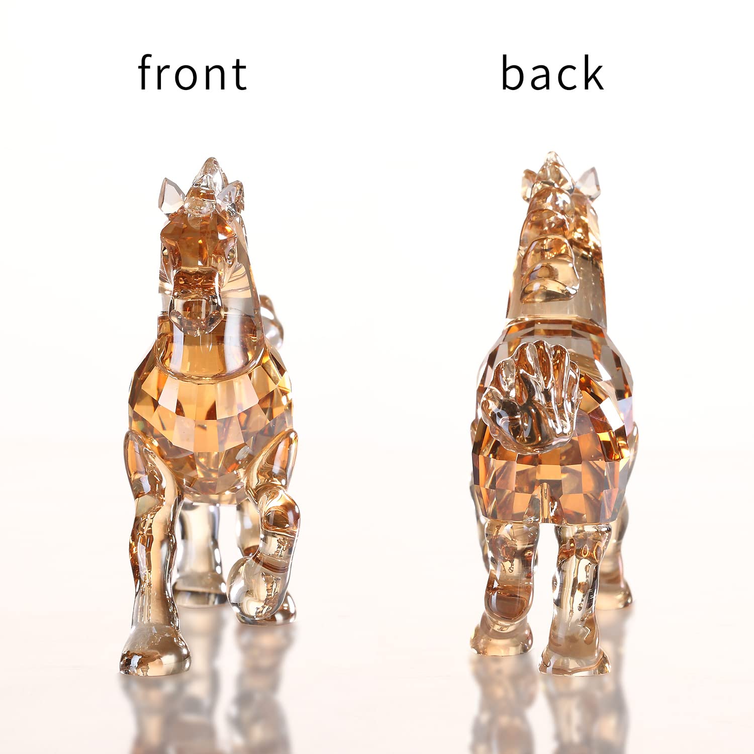 Amazon.co.jp: クリスタル ランニング 馬 干支 馬 馬 置物 テーブル