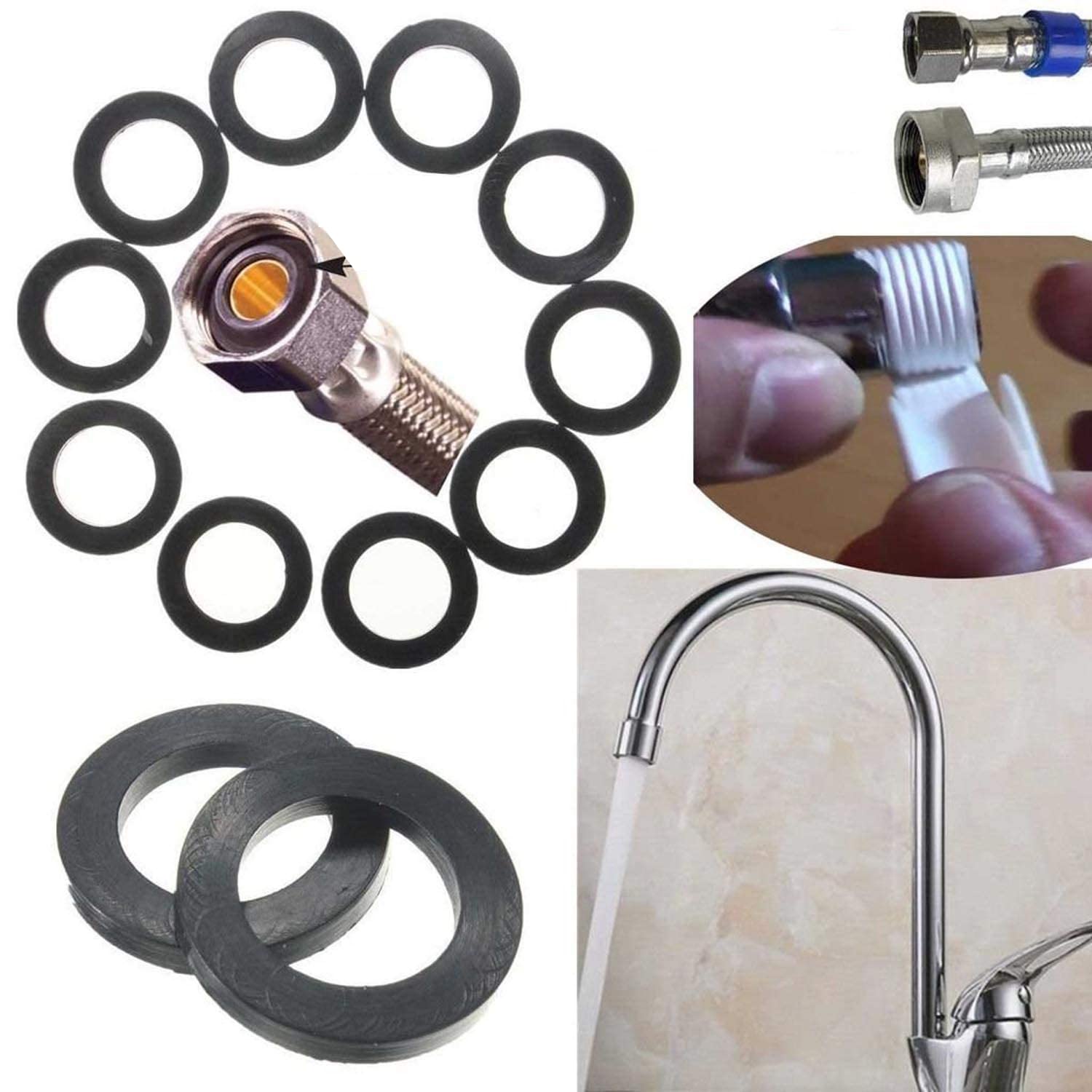 DIY Crafts Design No # 1, Pack of 10 Pcs, Repair Work 3/4Inch Rubber Faucet Washer Faucet Leakp (Design No # 1, Pack of 10 Pcs) (B077G94DL7) Amazon Price History, Amazon Price Tracker