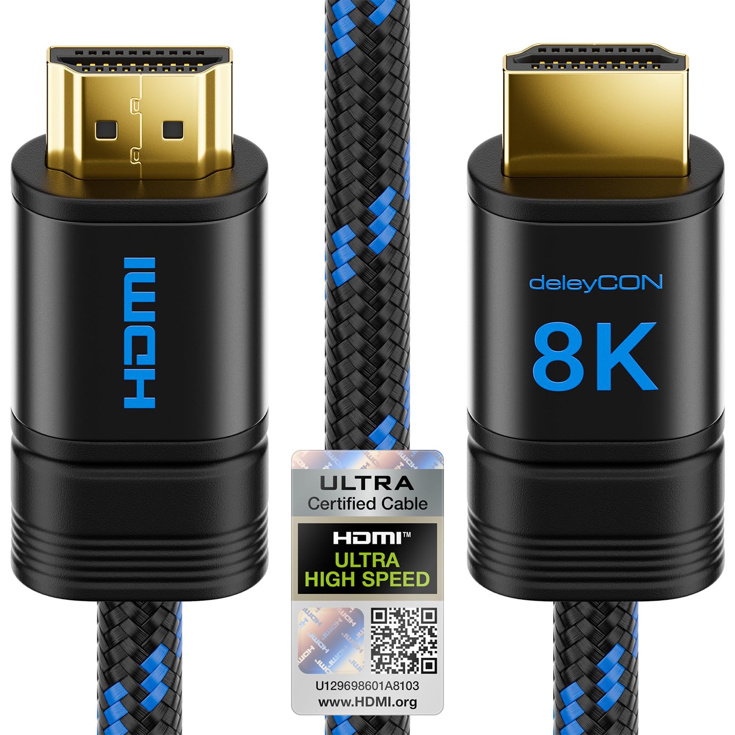 deleyCON 2m Kabel HDMI 2.1b 8K 48G Ultra High Speed Certyfikowany