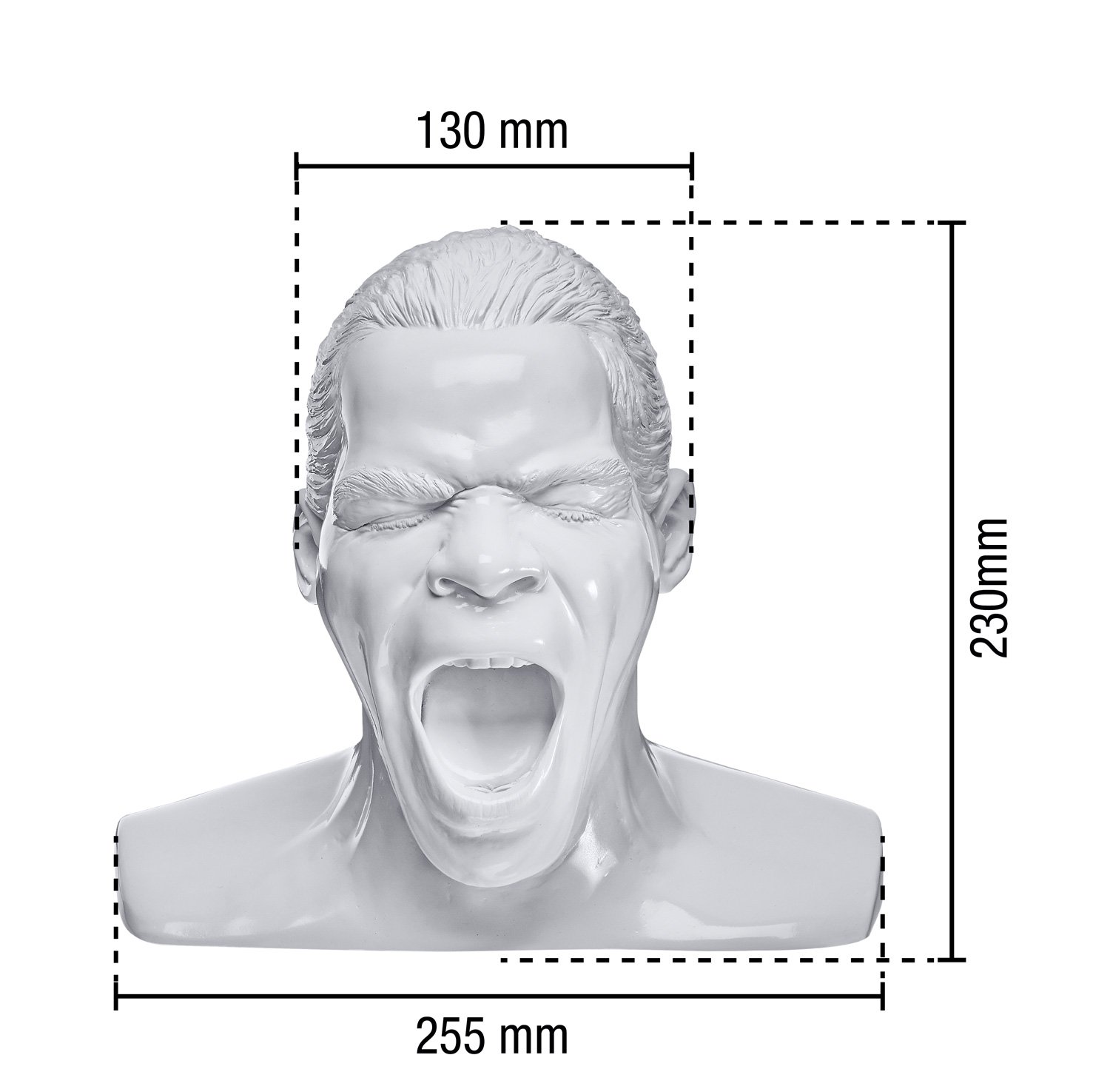 OEHLBACH Casque à écouteurs Scream - Fait Main, Blanc - tête Iconique pour Le Rangement des écouteurs Supra et Supra