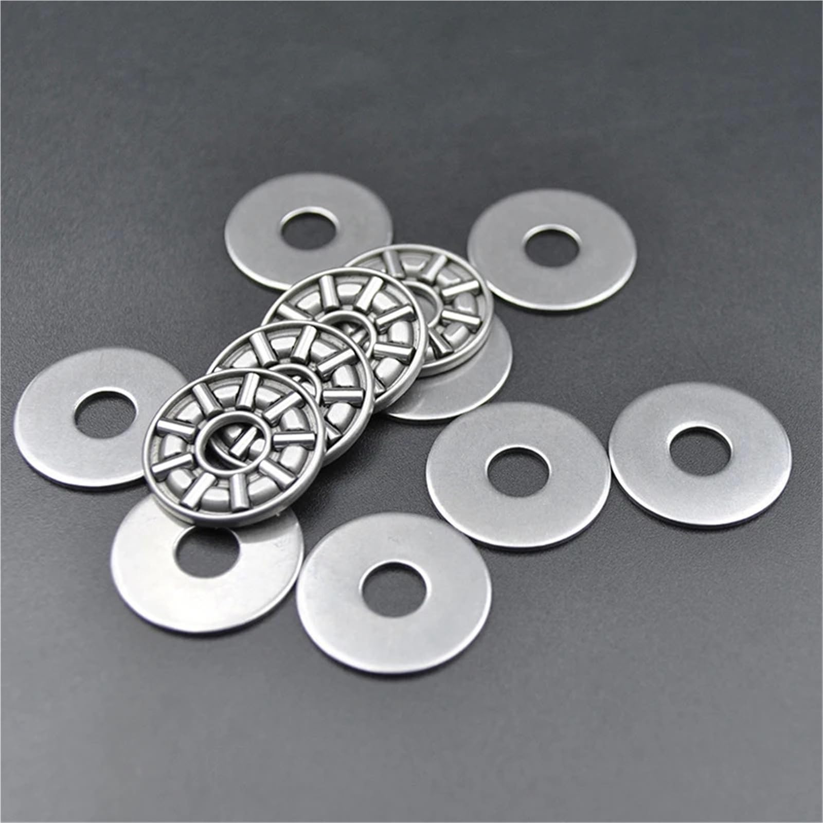 Rodamientos de agujas de empuje plano AXK0619 +2AS 0619 6x9x4 mm Rodamiento de rodillos de empuje axial con arandelas (100 piezas)