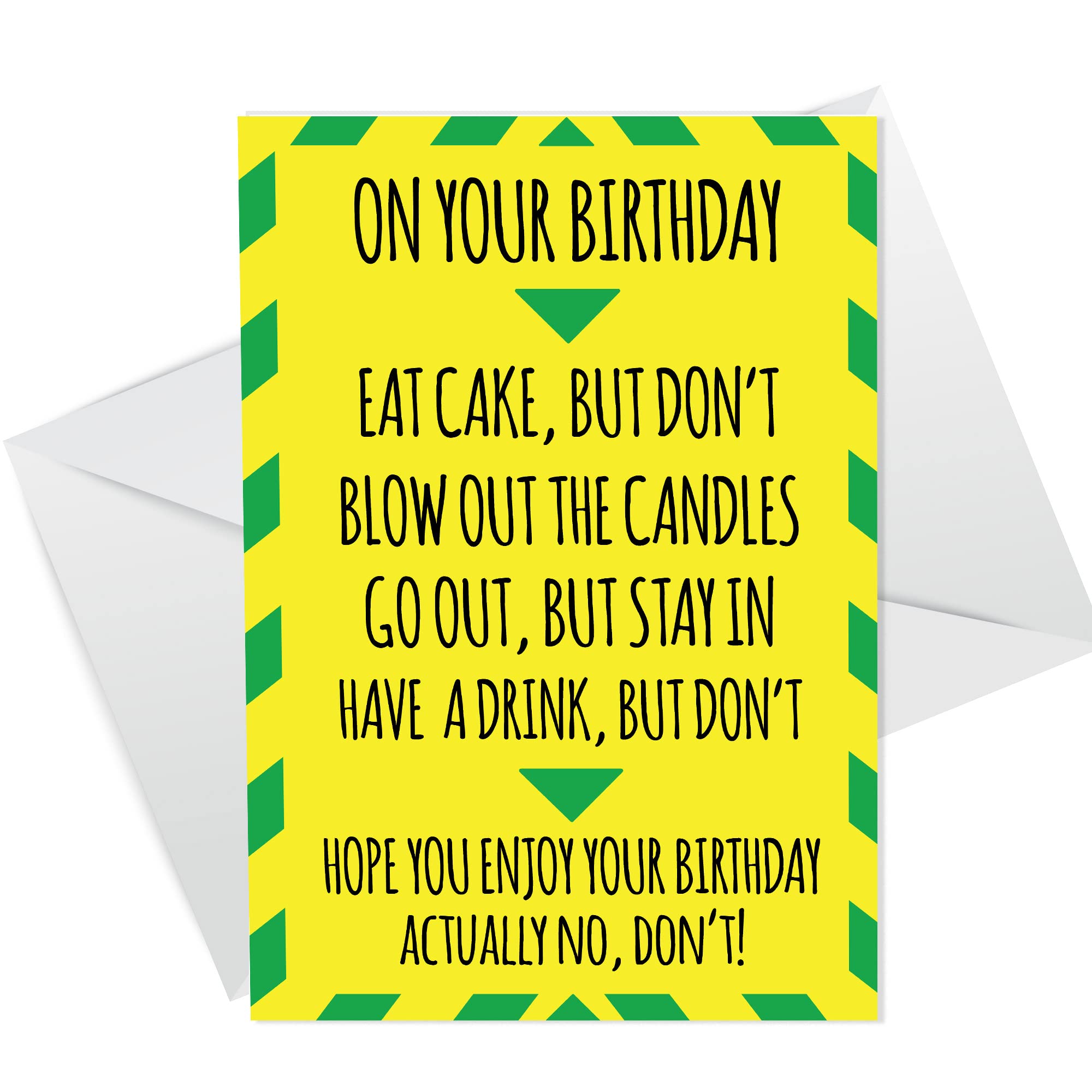 RED OCEAN Funny Birthday Card Lockdown Warning Novelty Humour Greetings Card For Birthday
