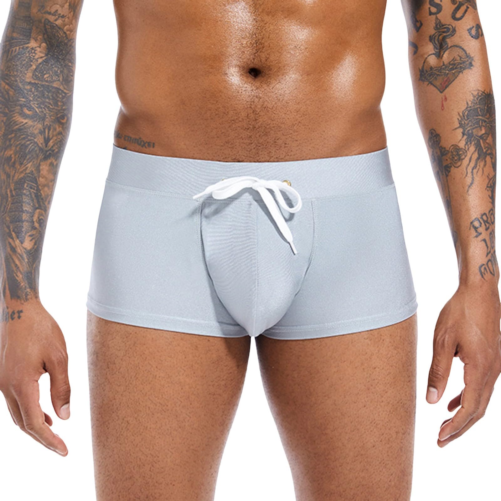 Celucke Badehose Herren Im Leopard-Print – Schnelltrocknend, Chlorresistent Mit Kordelzug