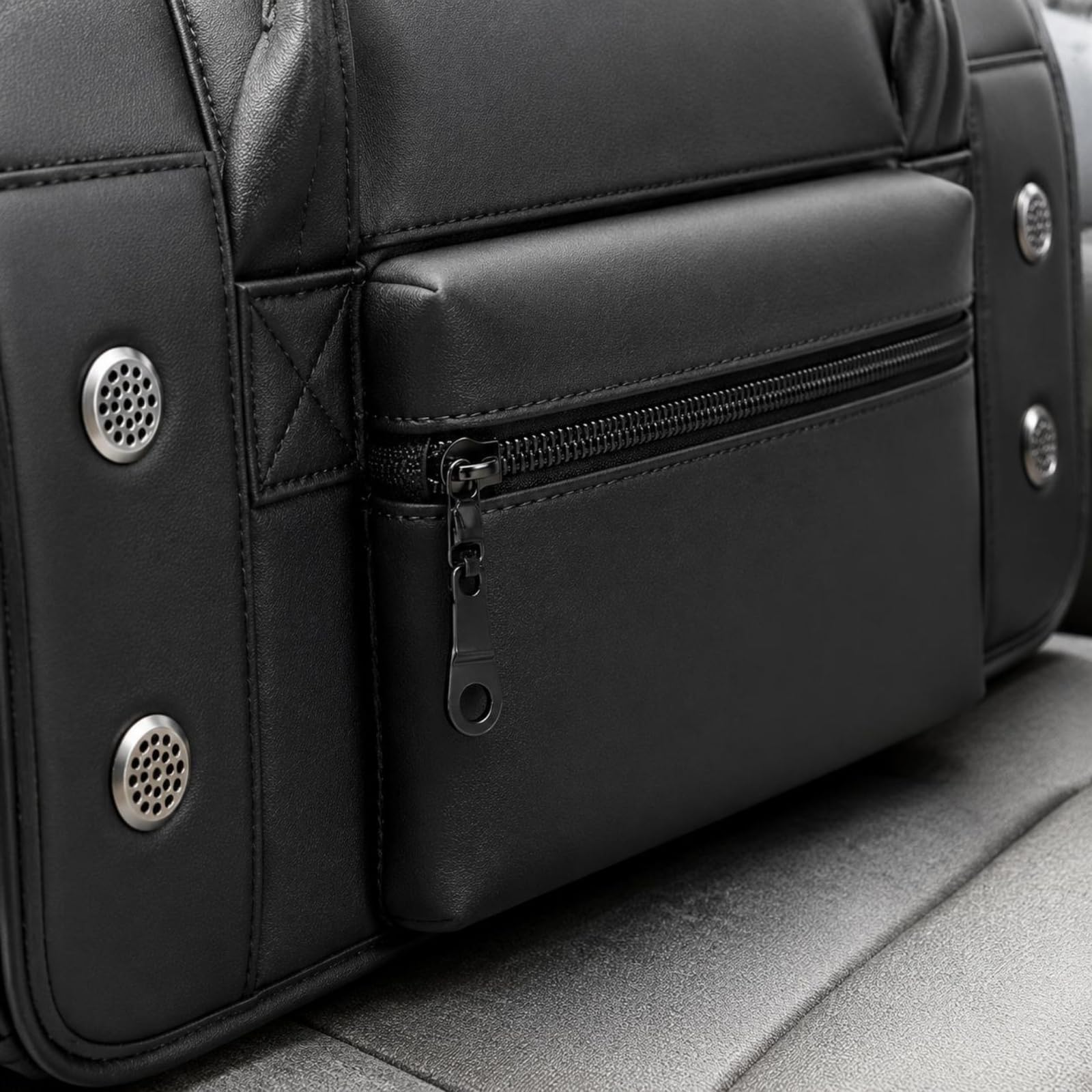 kowaku Trasportino Portatile Borsa Trasporto Gatto Cane Piccolo Borsone Morbido Gabbia Viaggio Tessuto Oxford Aerazione a Pannelli con Manico Tracolla E, Bianco Riso, 20 Pollici