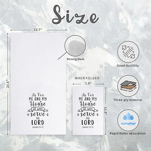 Miniatura 2 de Regalos cristianos para mujeres y hombres, toallas de cocina con versículos bíblicos con pensamientos y oraciones inspiradoras, regalo religioso de