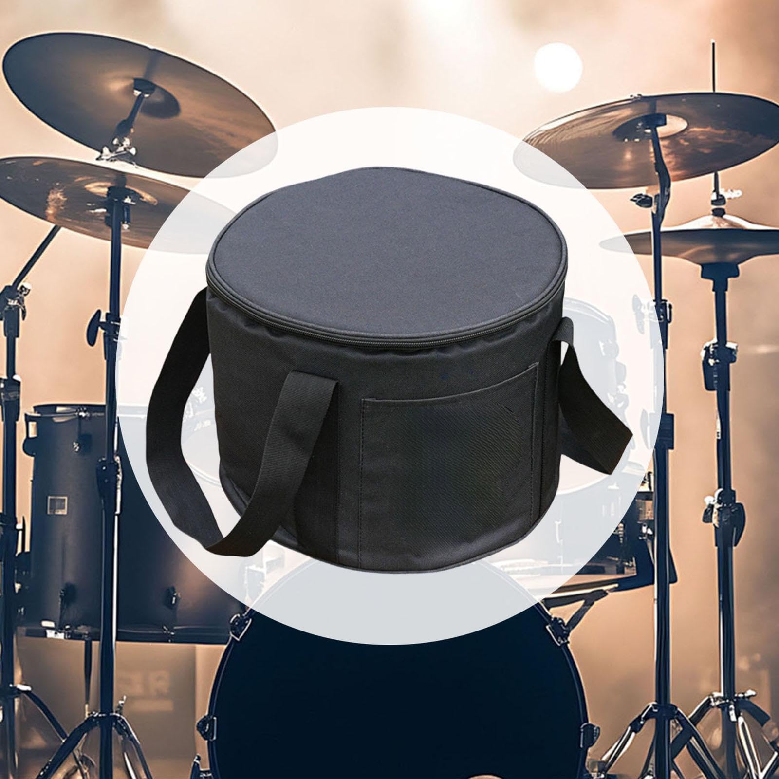 Snare Drum Tasche Percussion Instrument Tasche Hülle Tragetasche mit Wasserabweisendem Oxford Stoff Gepolstert Stoßfest für Musiker Musikproben Reisen, 35cmx35cm