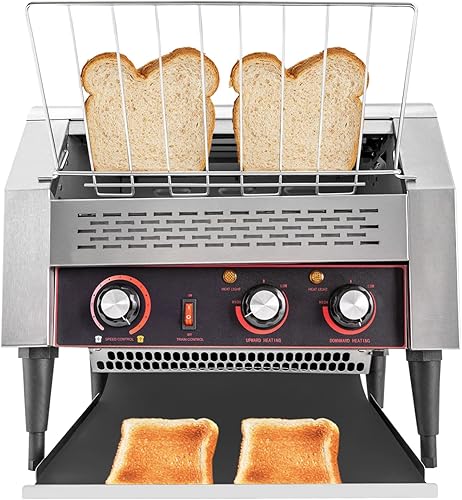 Miniatura 8 de Horno de pan transportador comercial, horno tostador comercial de 1900 W, 110 V, 60 Hz, tostadora de acero inoxidable para restaurantes y hoteles,