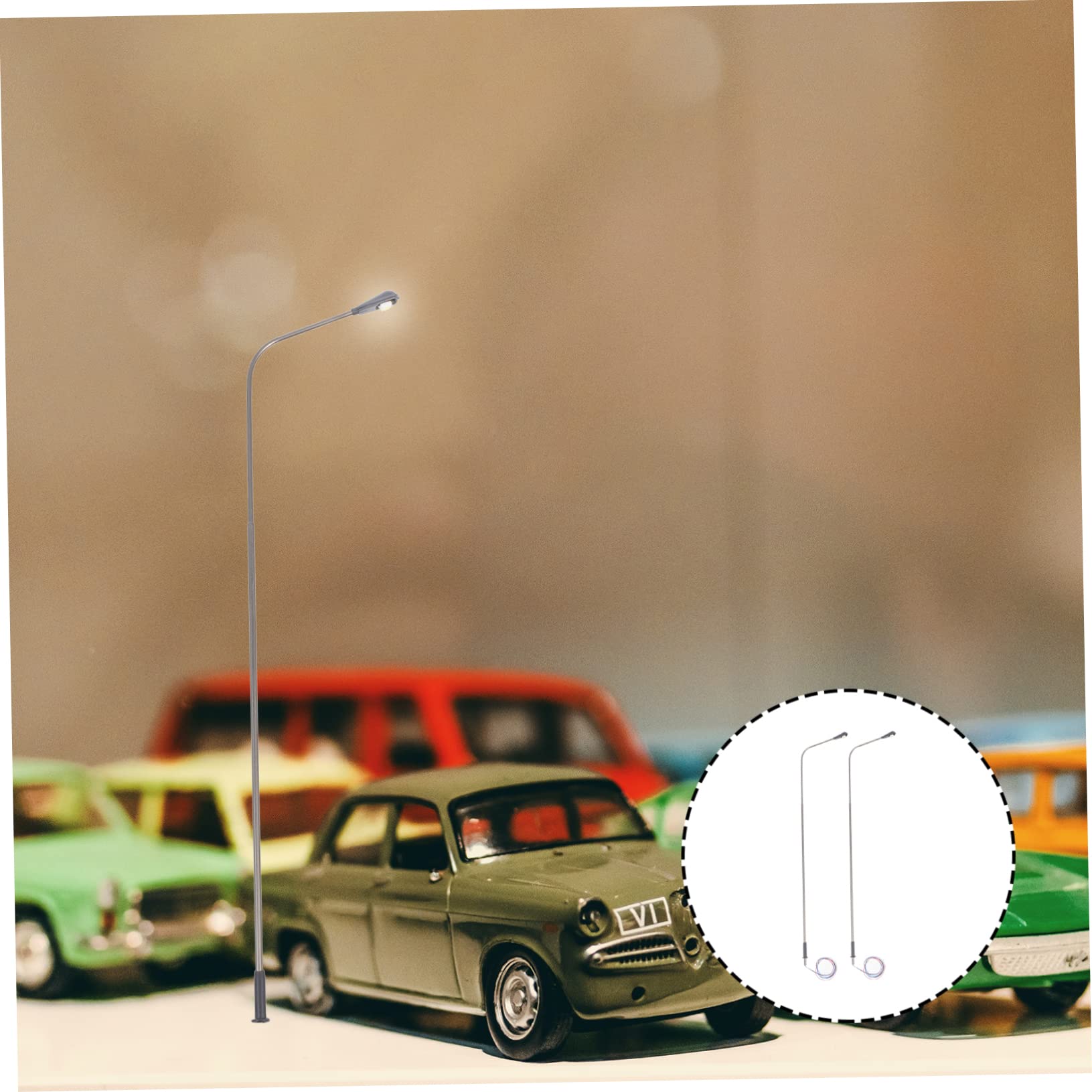 Garneck Led Miniature Street Lamp Models for Model Railroad Realistic Scene Lamp Decor for Micro Landscape