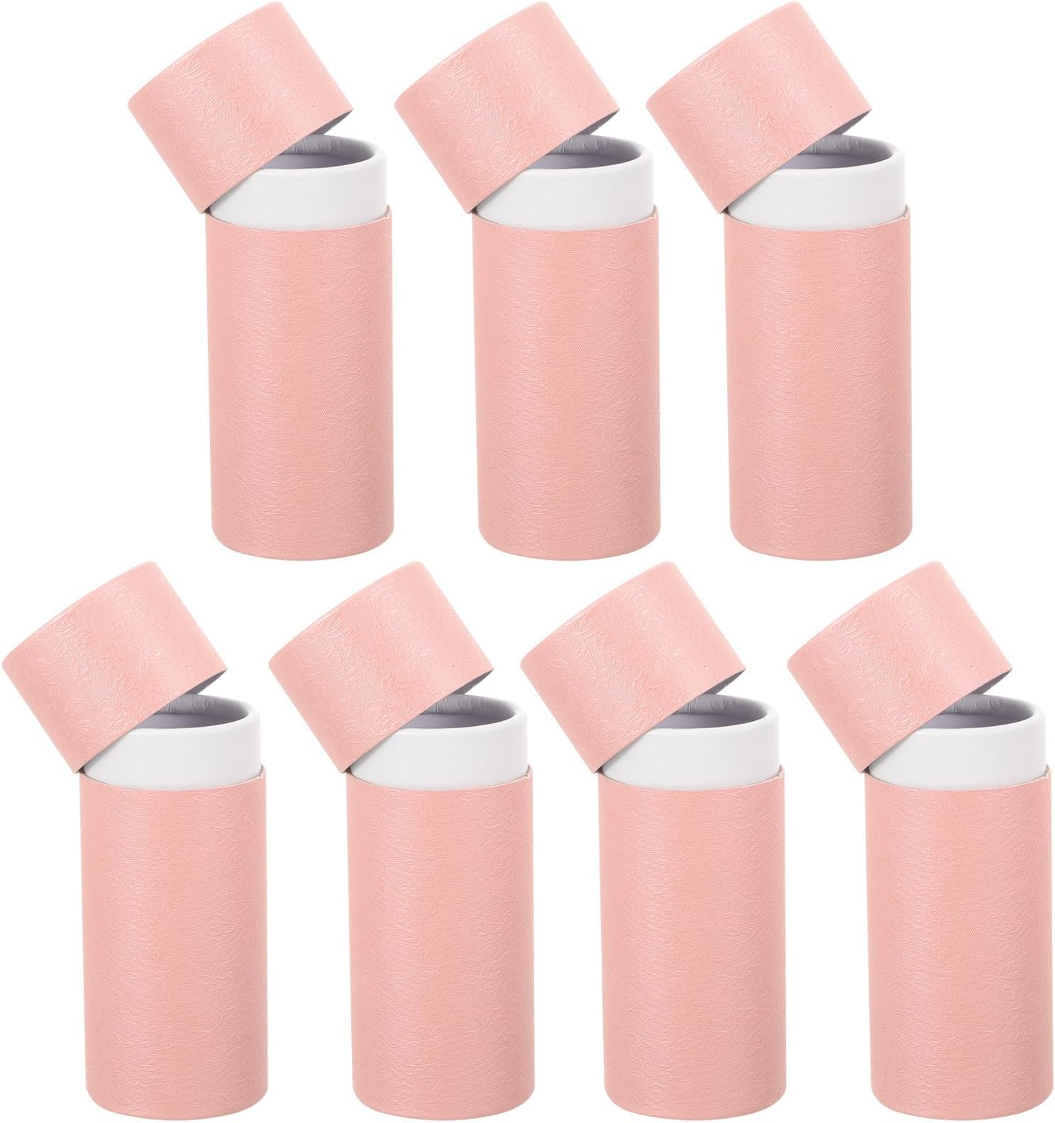 10pcs Essential Oil Bottle Packaging Boxes 30ml Pink Kraft Paper Tube Cylinder Storage Containers for Tea Bottles Aromatherapy Wrapping