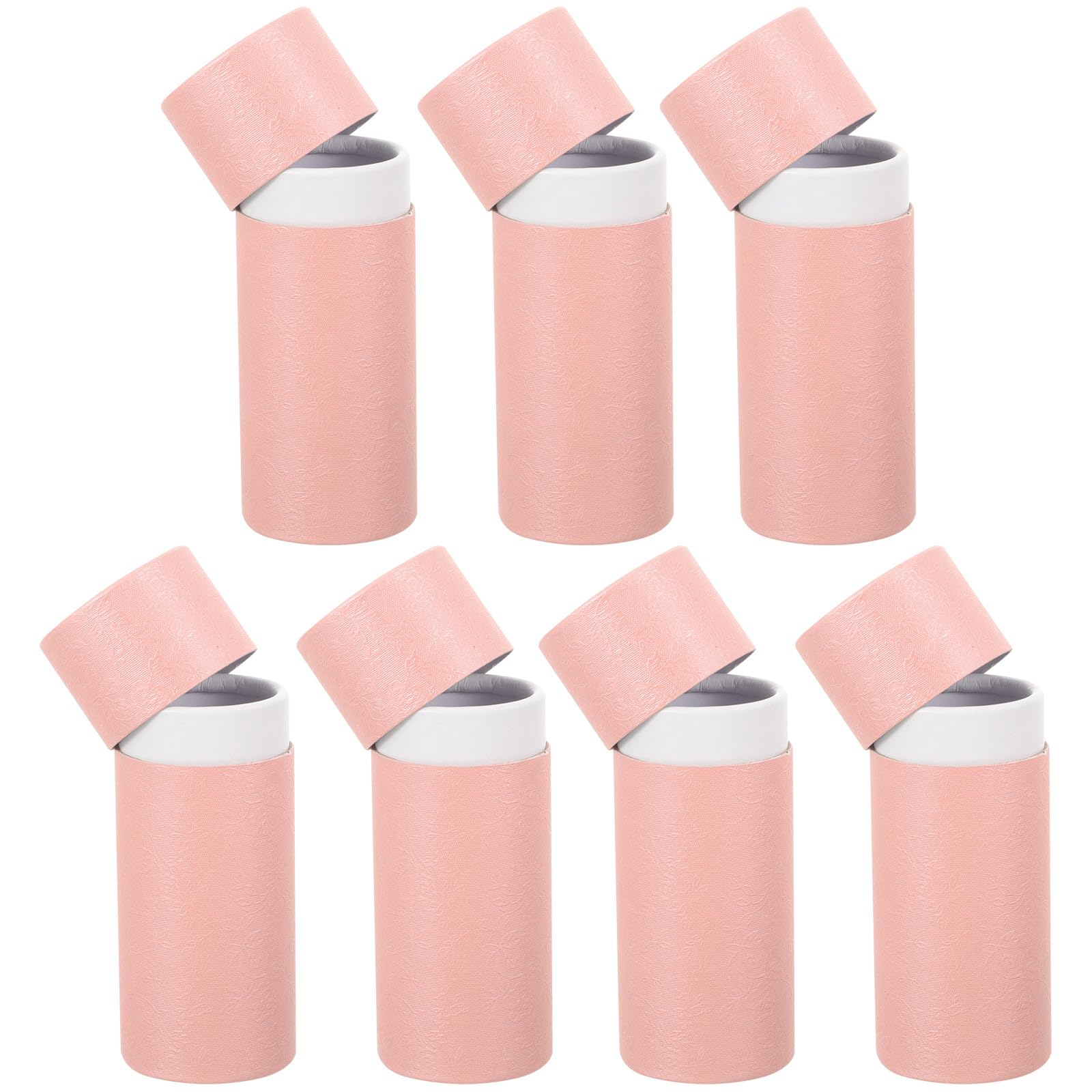 10pcs Essential Oil Bottle Packaging Boxes 30ml Pink Kraft Paper Tube Cylinder Storage Containers for Tea Bottles Aromatherapy Wrapping
