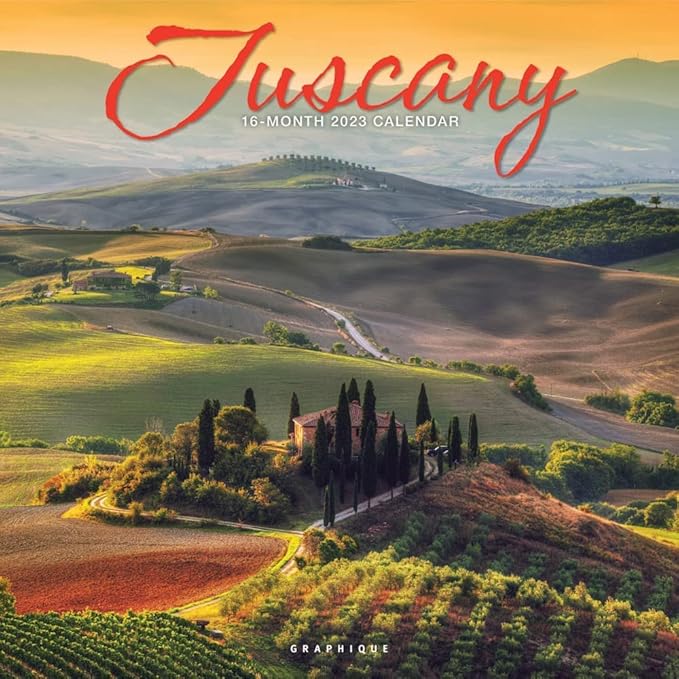 Graphique Calendario de pared Toscana Calendario 2023 de 16 meses, 12