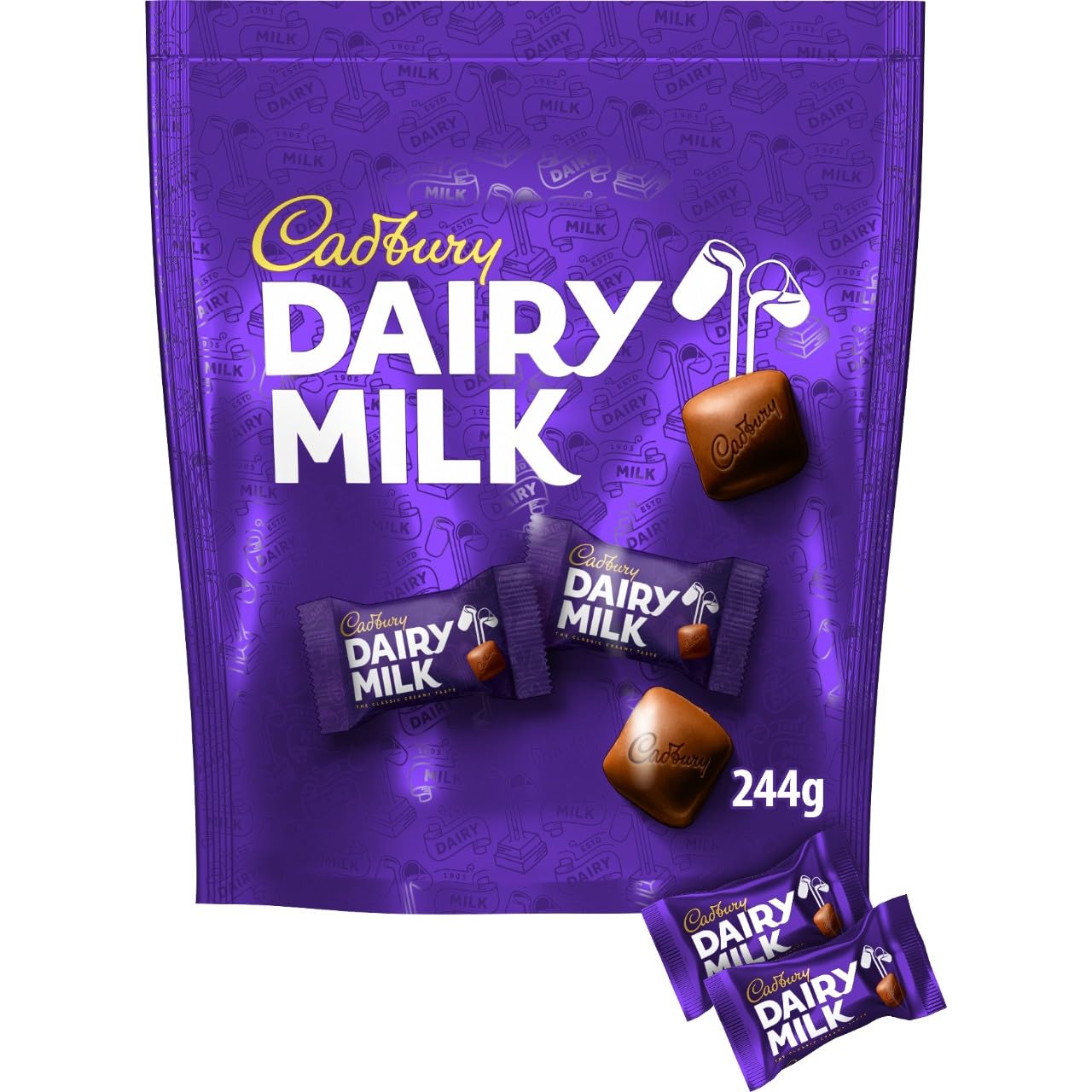 Cadbury Dairy Milk Chocolate Chunk Pouch, 244 g (Pack of 1)