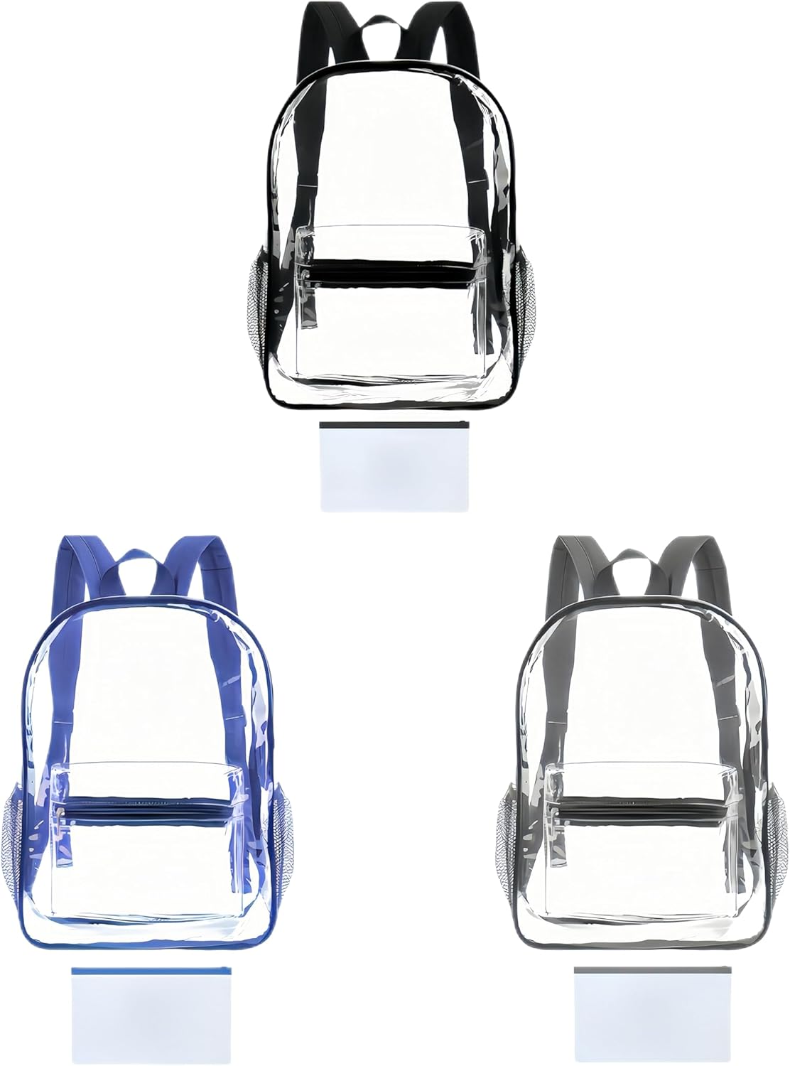 Bulk 1/3/12/24/48 Pack Clear Backpack Transparent Backpack For Travel Sport Work School Stadium Approved