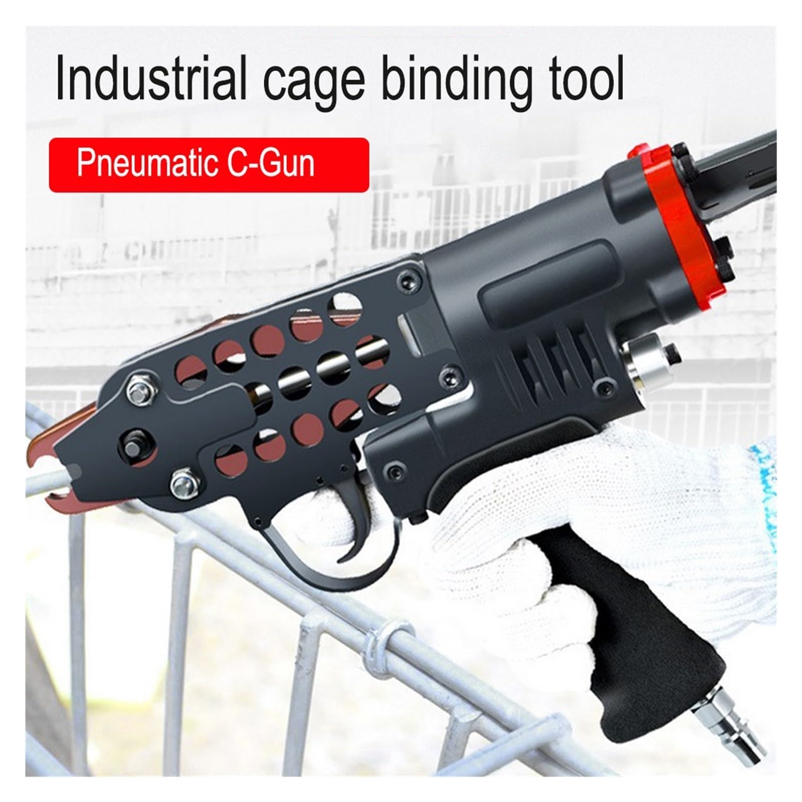 Gwoździarka, Pneumatyczny Pistolet Do Gwoździ Typu C Gwoździarka Pneumatyczna Klatka Szczypce Do Pierścieni Zszywacz Domowy Dom DIY Pistolet Do Gwoździ SC760/SC7C/SC7E do tapicerki i ciesielstwa(SC760