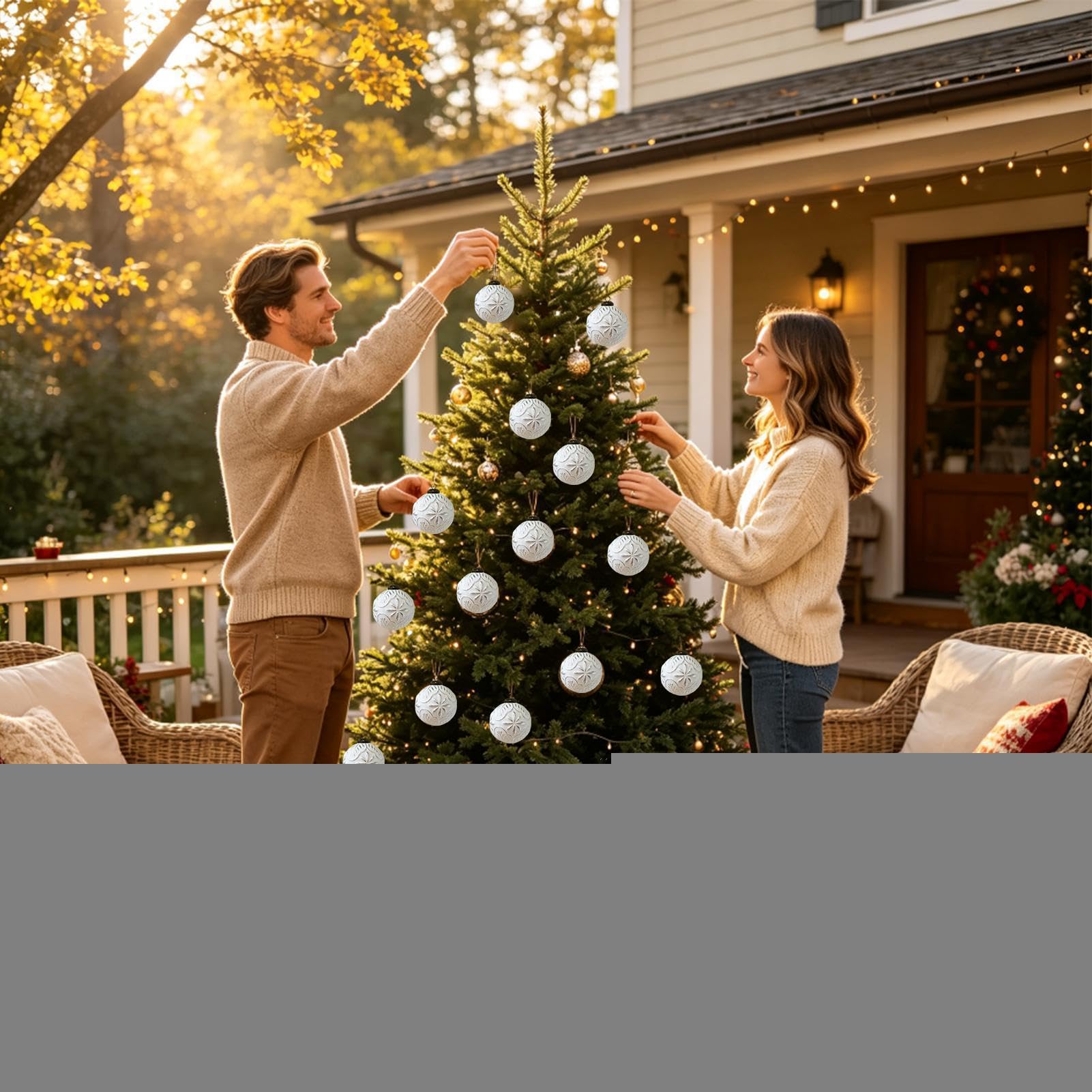 Bola Decorativa De Navidad para Árbol Navideño Pack De 12 Piezas Colgante