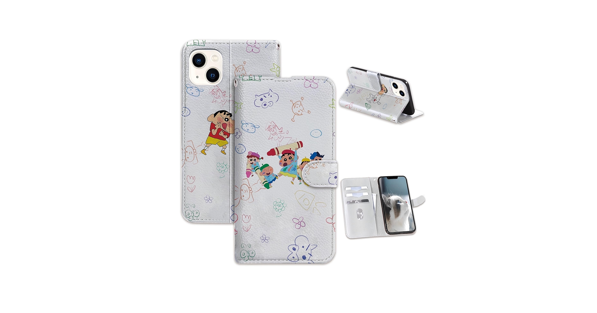Amazon.co.jp: クレヨンしんちゃん スマホケース 手帳型 iphone