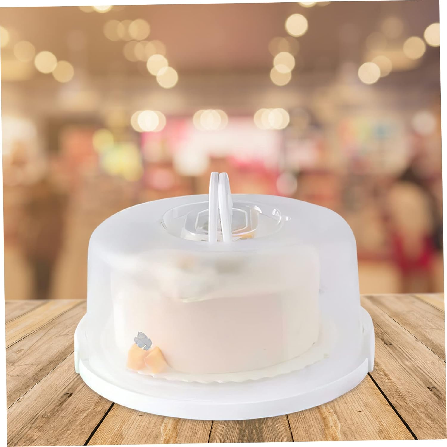 Zerodeko Cake Holder with Lid Round Cake Tray for Desserts for Parties and Weddings Clear Design for Easy Viewing and Practical Storage