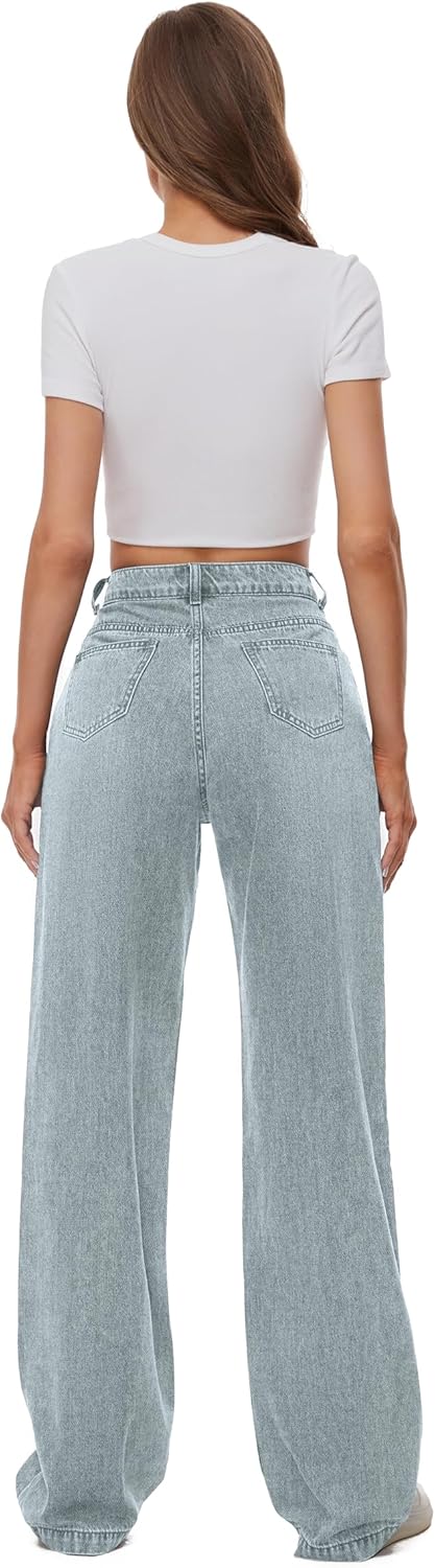 Women Wide Leg Jeans High Waist Boyfriends 2026 Jean for Women Stretch Denim Pants - Image 6