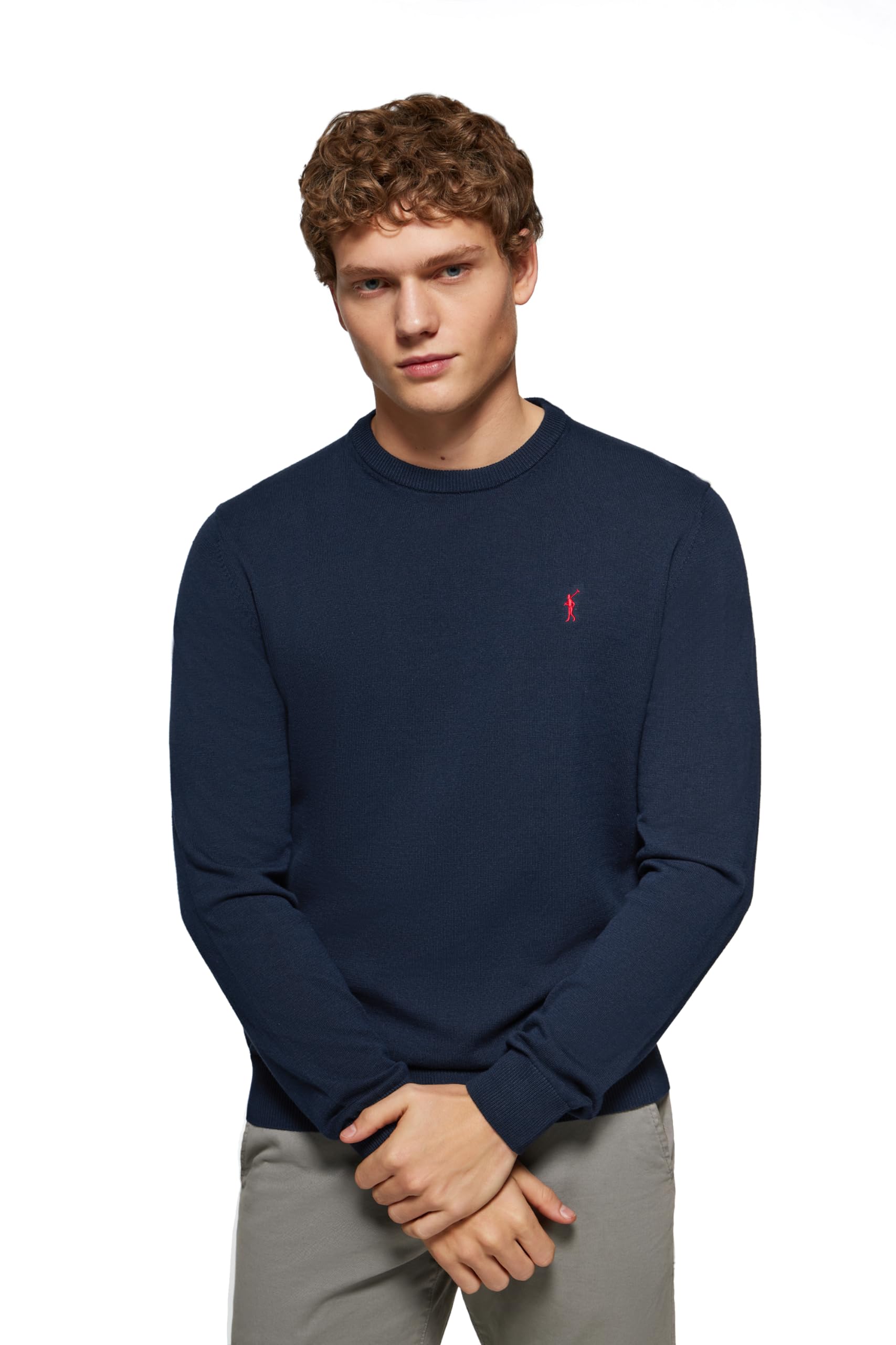 Polo Club Maglione Manica Lunga Uomo Maglioni Girocollo Crew Neck Pullover 100% Cotone
