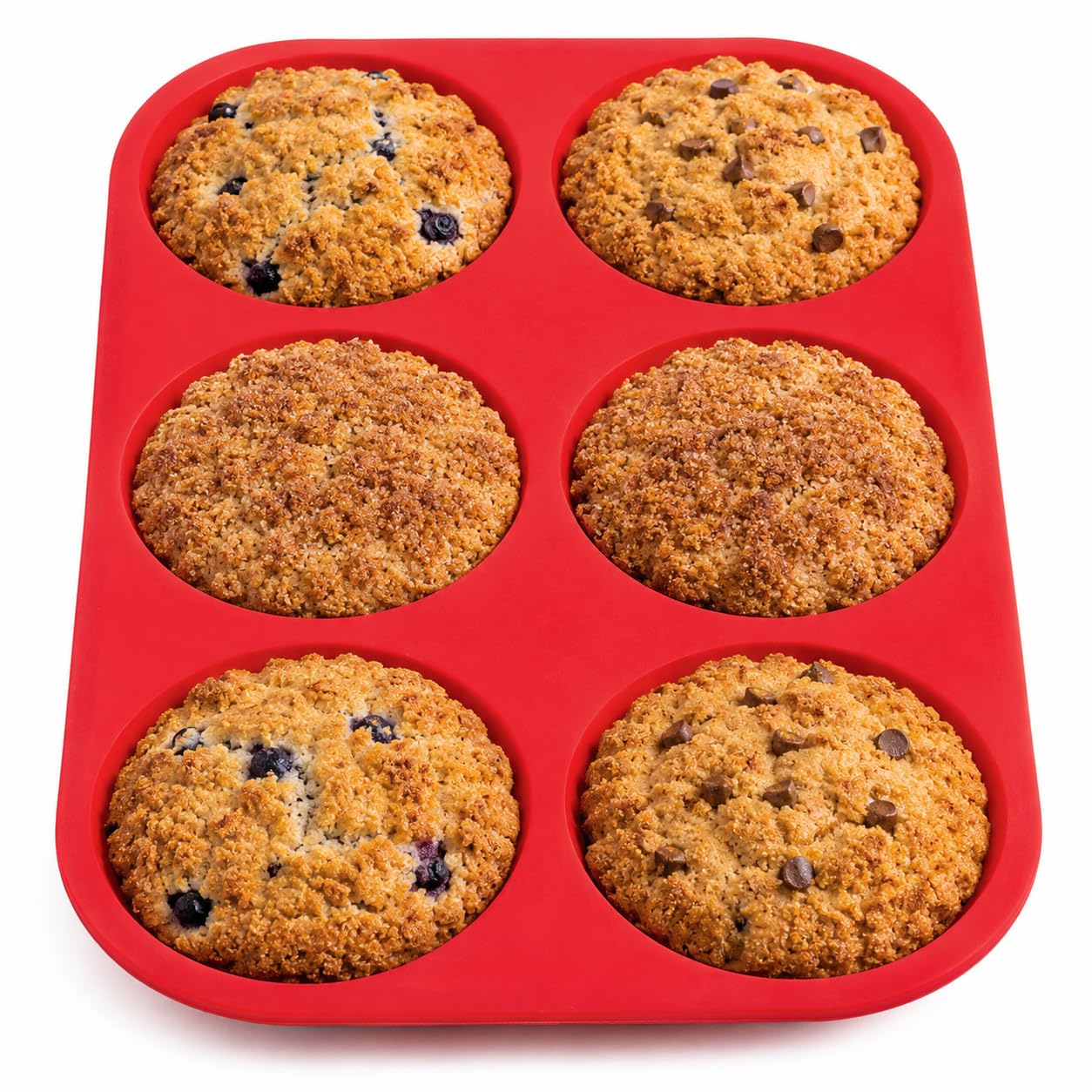 Mrs. Anderson's Baking Silikon-Backform für 6 Muffins, antihaftbeschichtet, europäisches Silikon