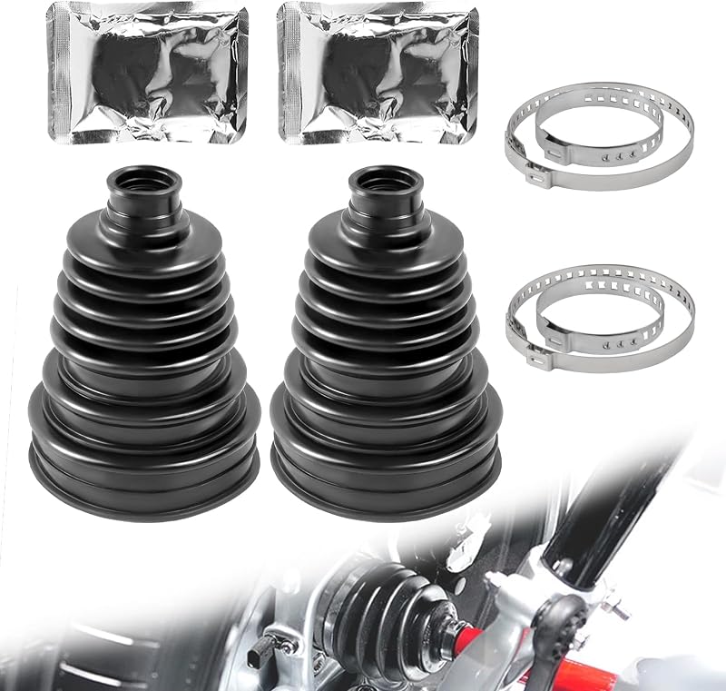 Kit de reparo da coifa da junta homocinética LoraAuto com abraçadeiras de aço inoxidável – 2 unidades