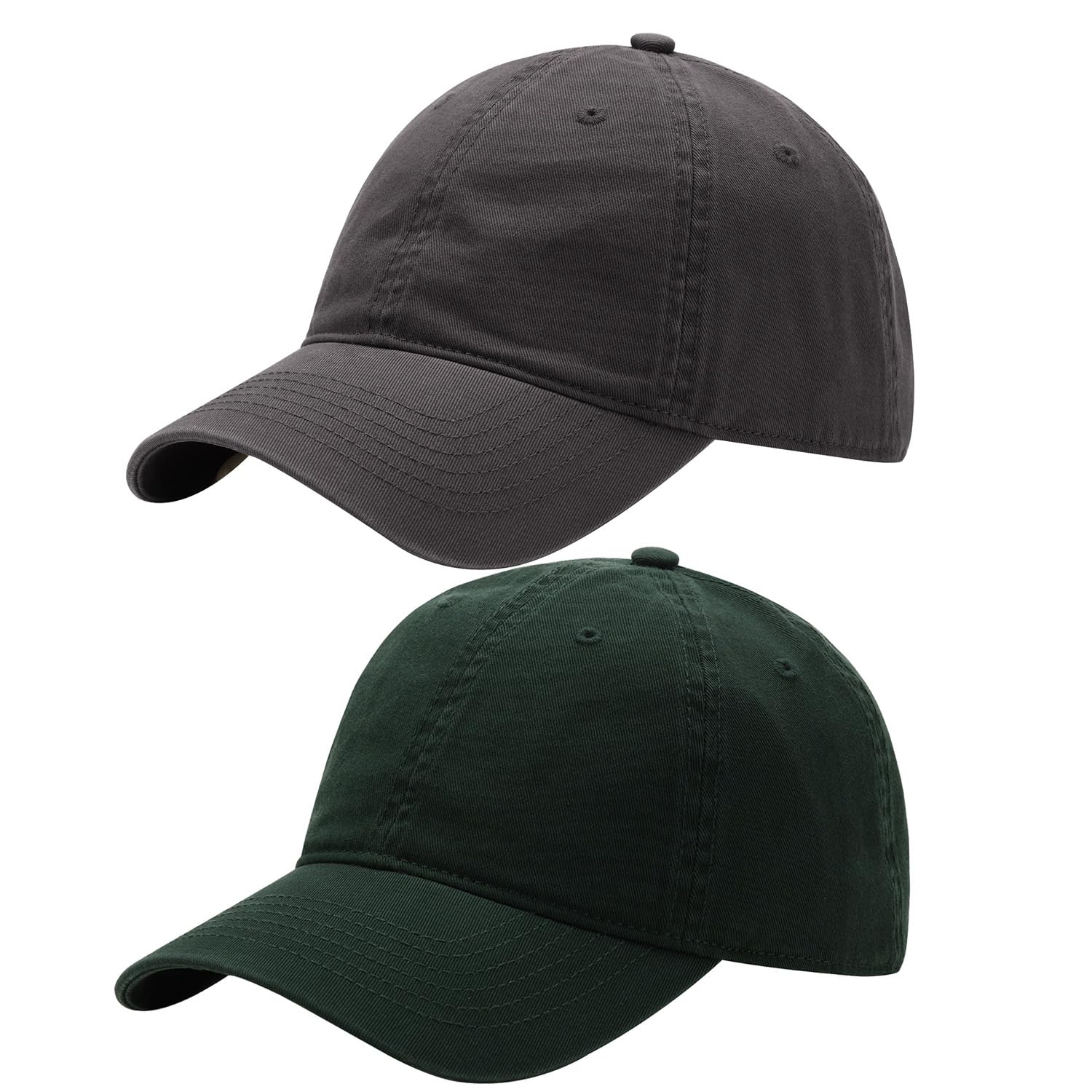 2 Packs Womens Baseball Caps Plain Baseball Hat Summer Sun Visor Hats Baseball Cap Men Adjustable Dad-Hat