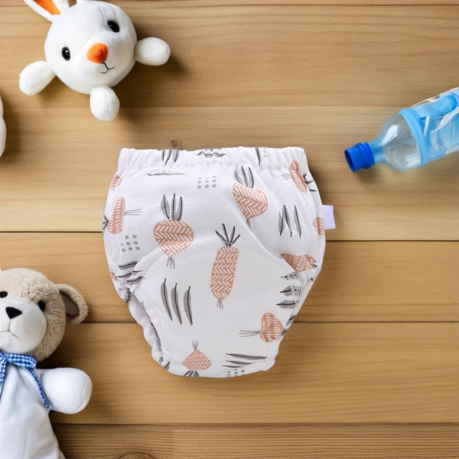 Kisangel Pantalones de Entrenamiento para Bebés de Algodón 4 Piezas, Fáciles de Quitar y Portátiles, Ideales para Viaje y Uso Diario en Bebés de 6-12 Kg