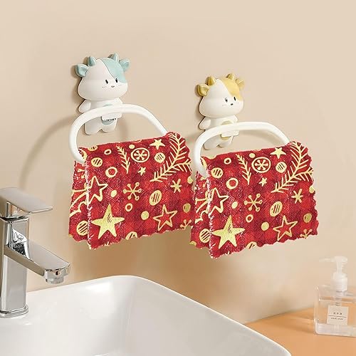 Miniatura 6 de KLL Merry Christmas Buffalo Plaid Check Gold Red Pattern Microfiber Dish Towels for Kitchen Theme Tea Towels Kitchen Fall Kitchen Hand Drying Towels