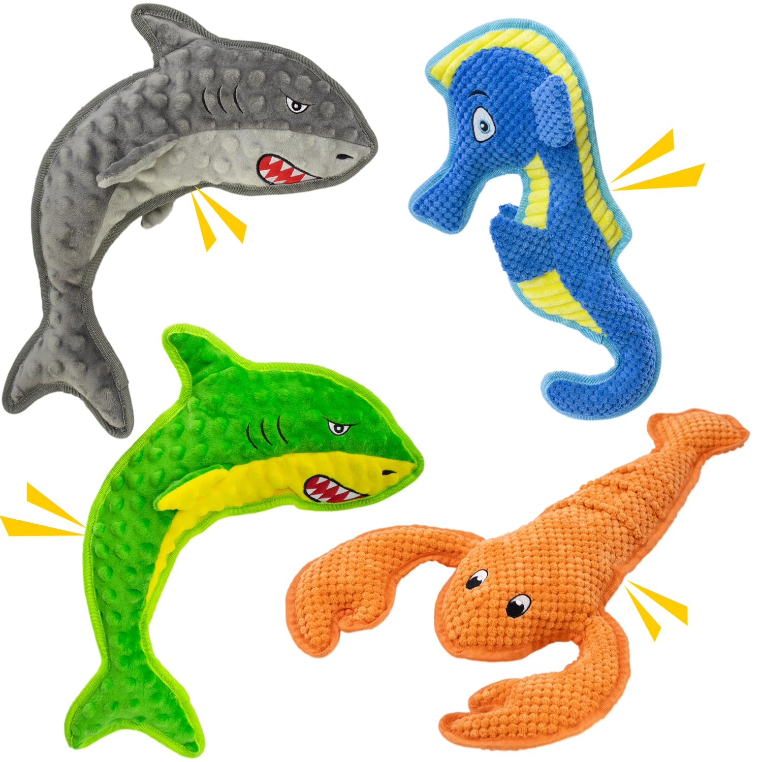 No Stuffing Dog Toys Dog Squeak Toy for Small Medium Interactive Dog Toys for Large Dogs Tug of