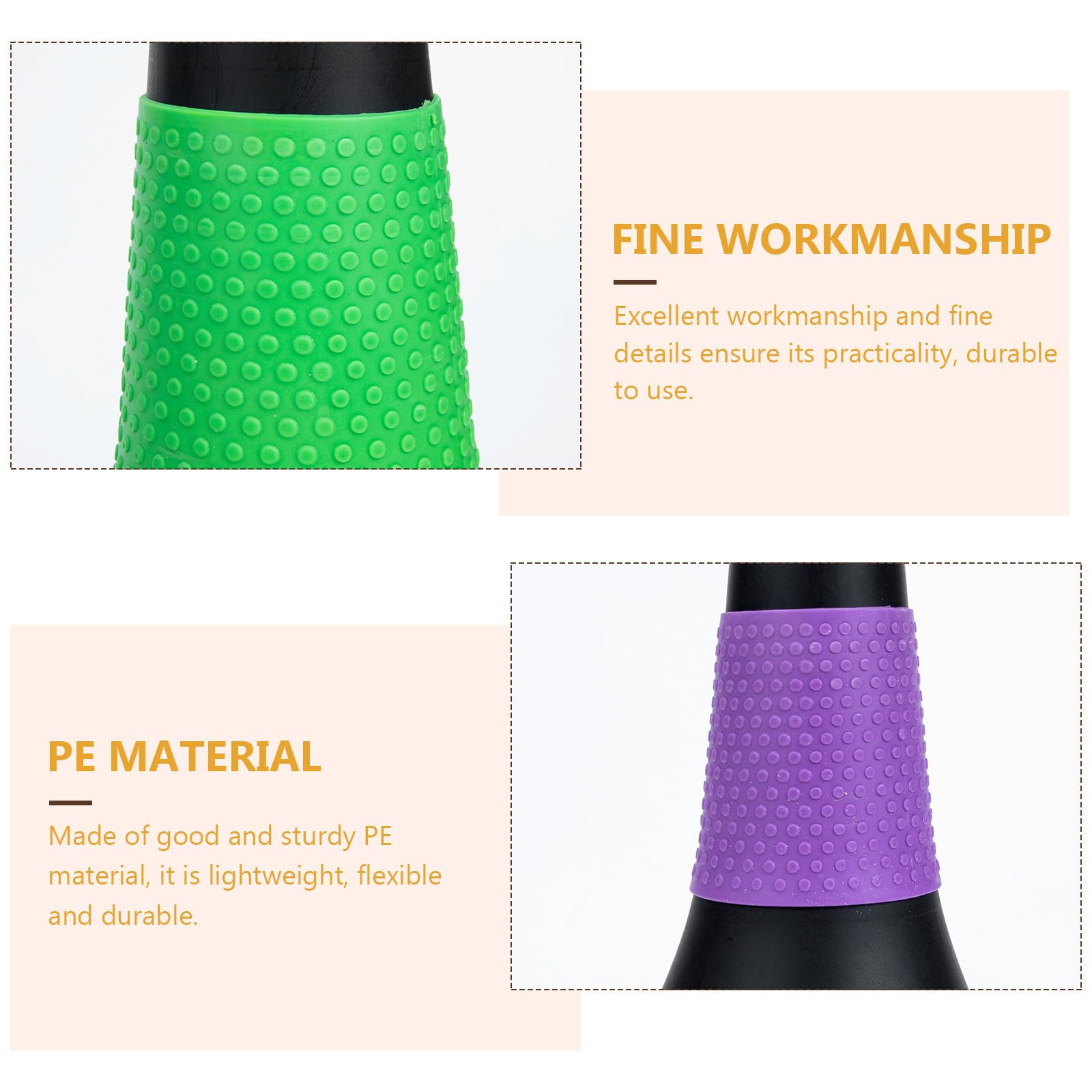 BESPORTBLE Cônes de Balisage de Barils pour Entraînement Football, 10pcs Légers et Portables en PE, pour Obstacles de Marqueur et Coupe du Monde
