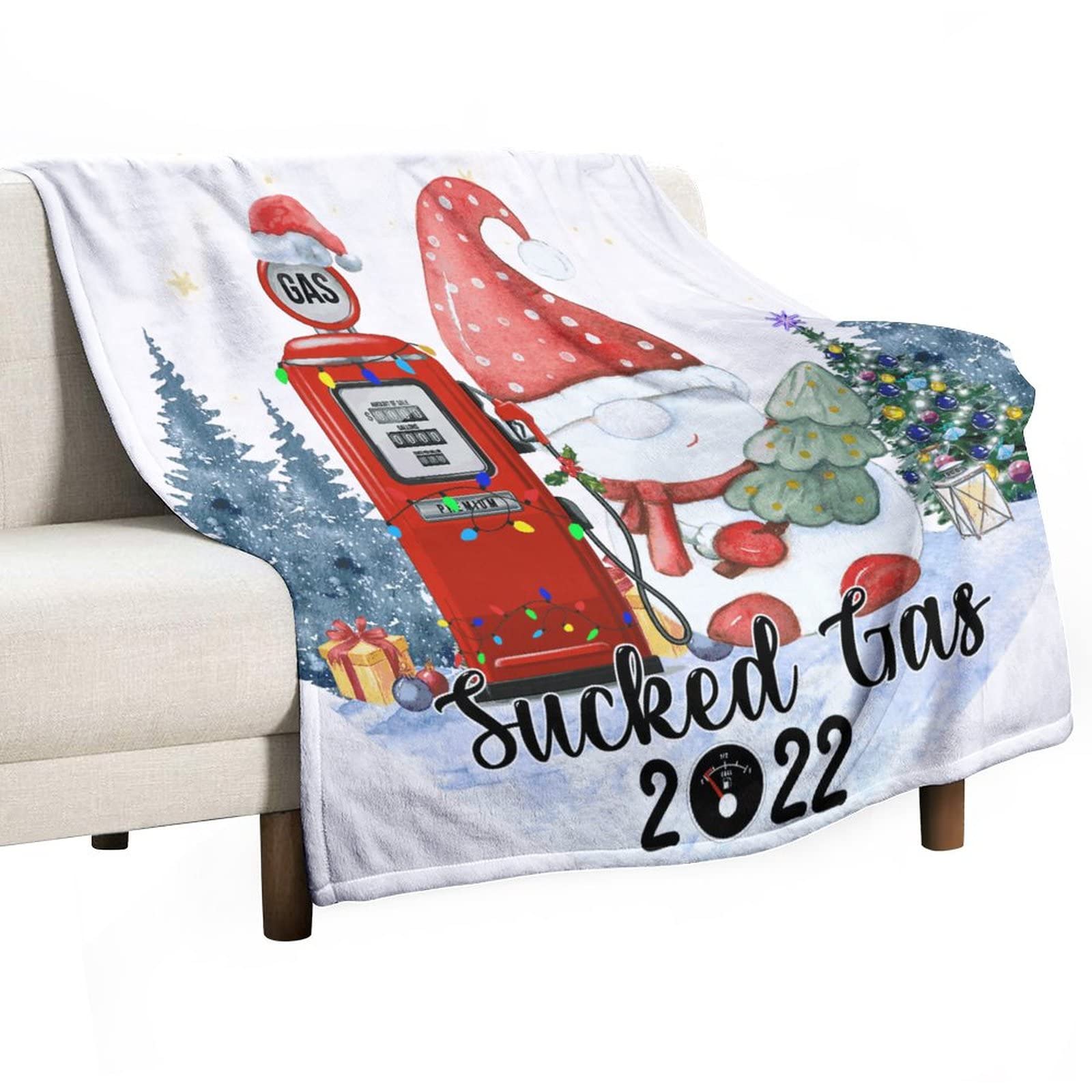 Couverture en flanelle bonhomme de neige pour canapé et lit - Plaid doux pour toute la famille