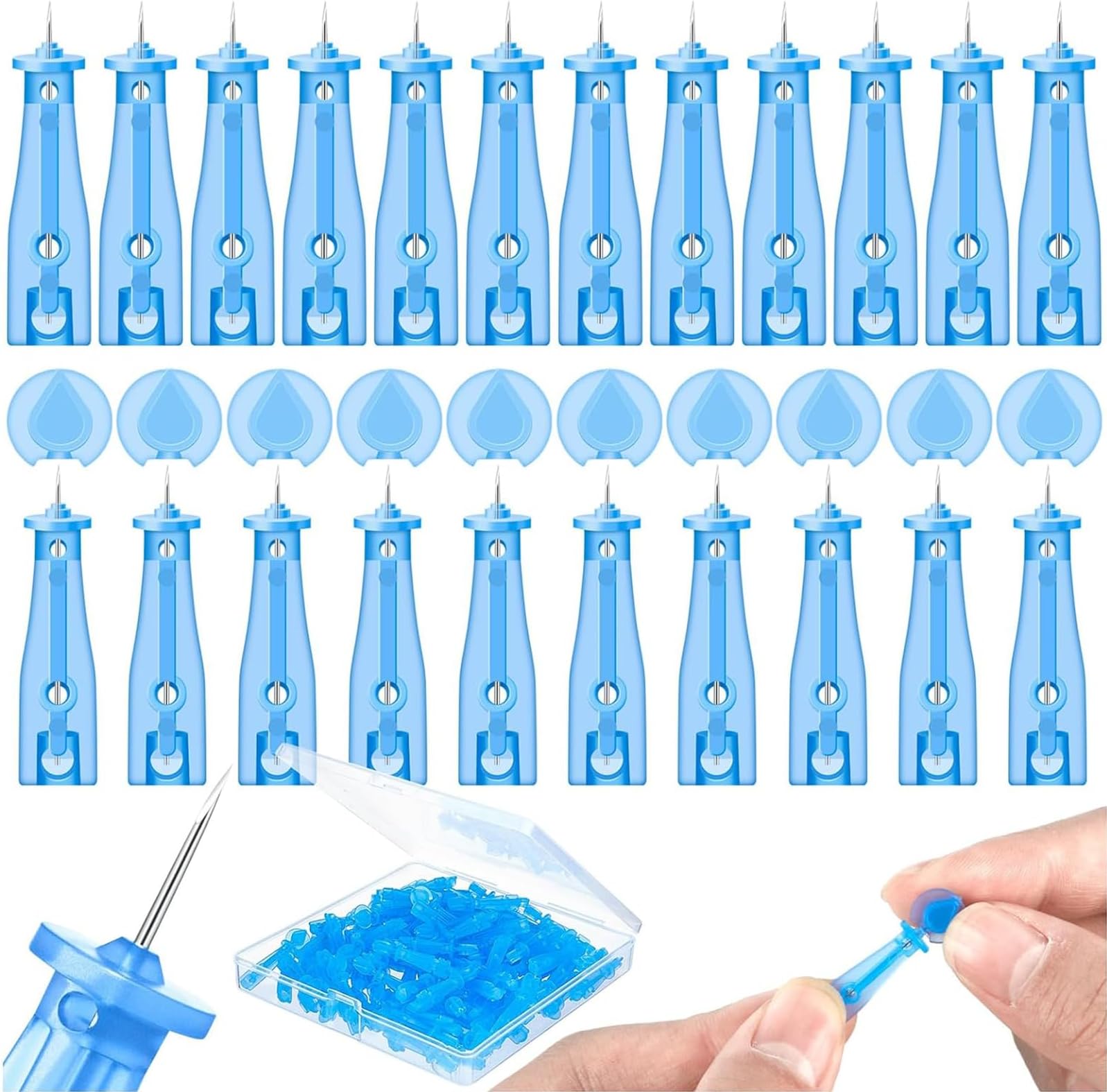Joyzzz Pimple Needle, 50PCS Pimple Popper Tool Kit with Safer Needle Core, Disposable Blackhead Extractor with 3mm Needle Tip, Lead-Free, Milia Remover for Removing Acne, Whitehead, Comedone Etc