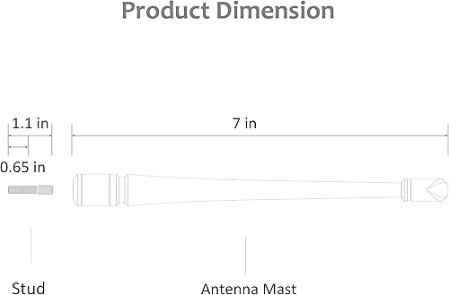 Miniatura 6 de Rydonair Antena a prueba de lavado de automóviles compatible con Toyota Tundra Tacoma FJ Cruiser | Diseñada para una recepción optimizada de FM/AM