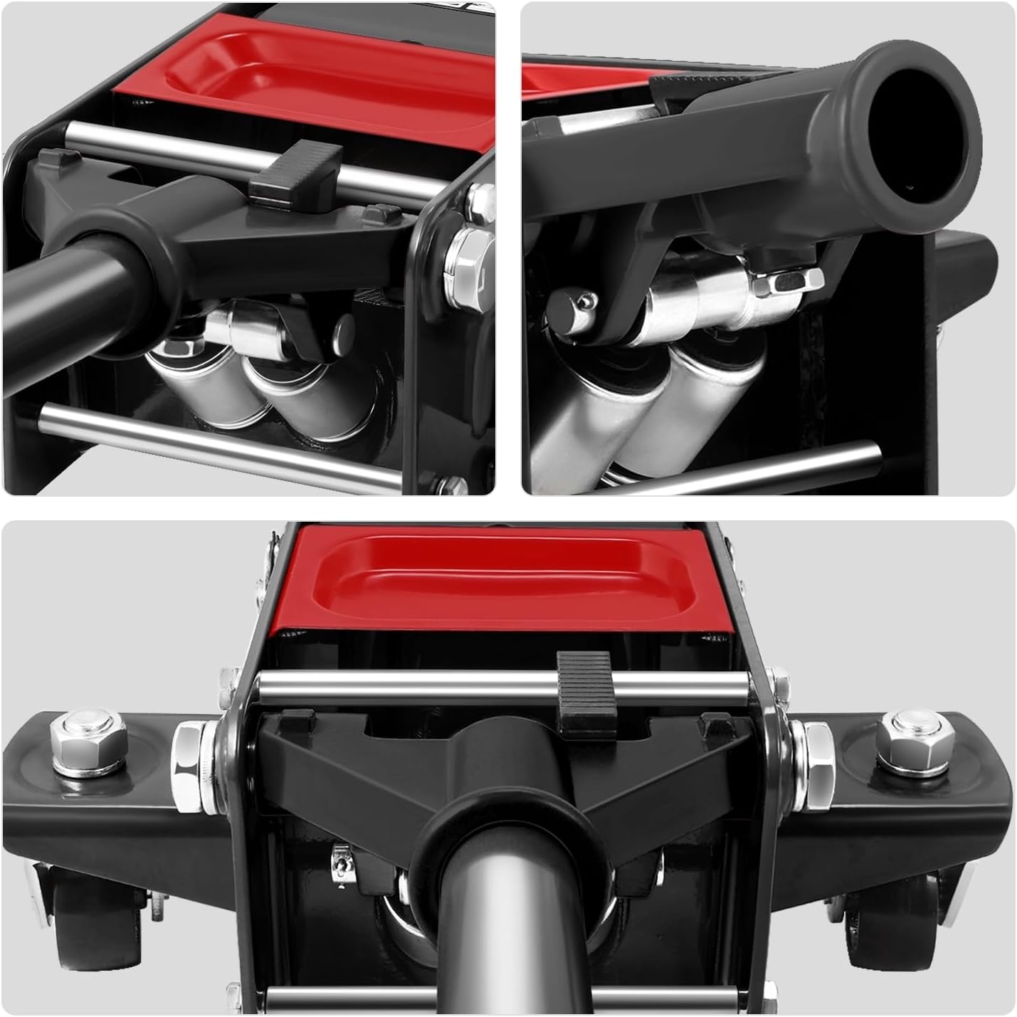 PM PERFORMOTOR Low Profile Hydraulic Trolley Service/Floor Jack, 3 Ton (6000 lbs) Capacity, Lifting Range 3"-20",Black,PM-TOL-FJ30-BK