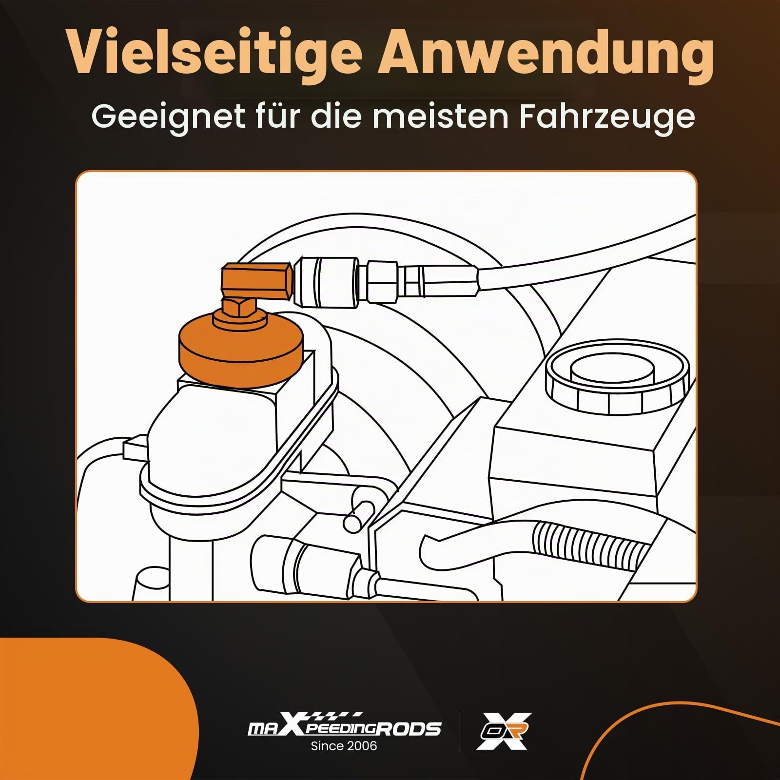 maXpeedingrods Brake Fluid Bleeder Adapter Tool Kit Bremsenentlüftungsgerät | Brake Master Cylinder Bleeder Werkzeug, Entlüfterset Professionelles Bremsentlüfter-Adapterset zum Befüllen Bremsflüssigkeit