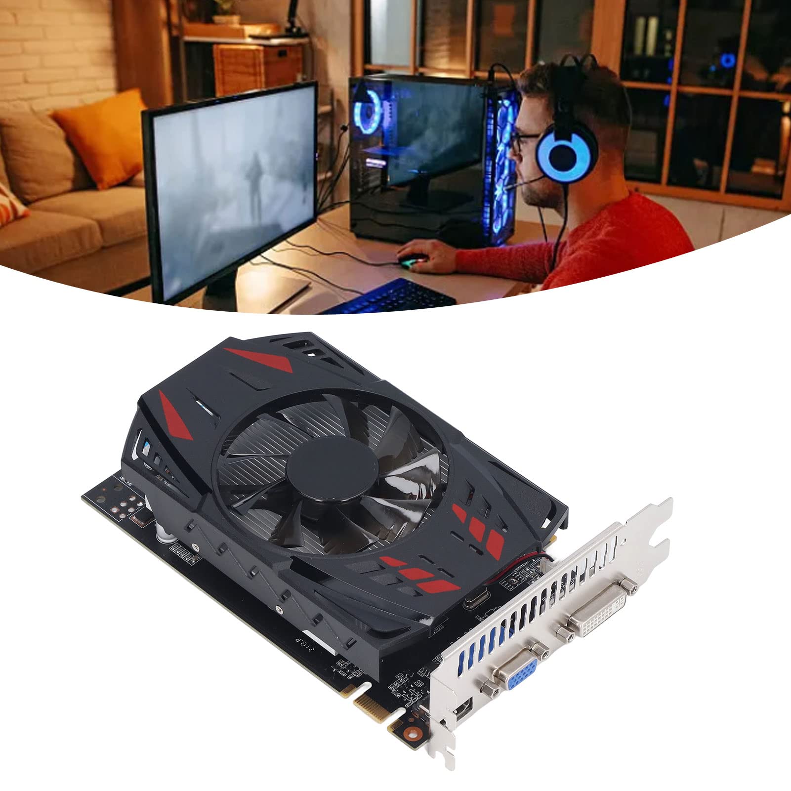 Scheda grafica da gioco 550 TI, 2GB GDDR5 128BIT PCI Express singolo ventilatore, scheda grafica da gioco per PC desktop per computer