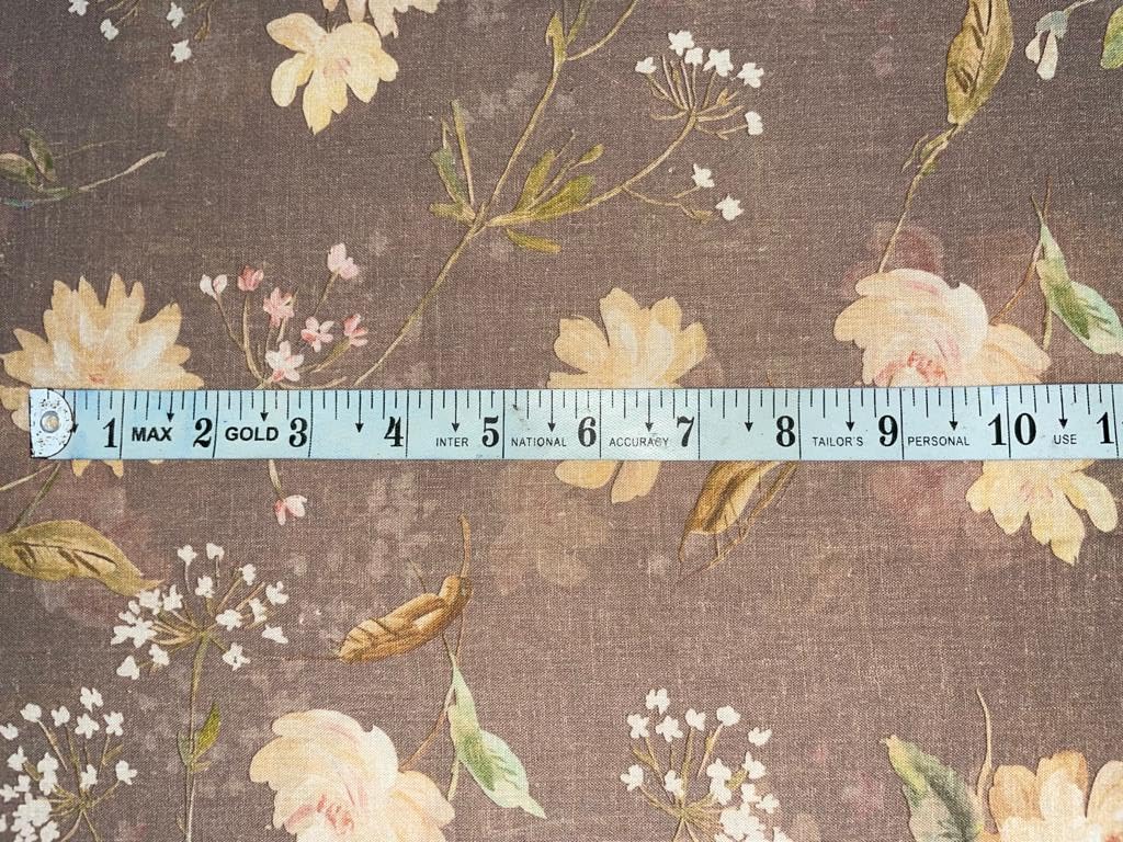 100% Linen Floral Print 44