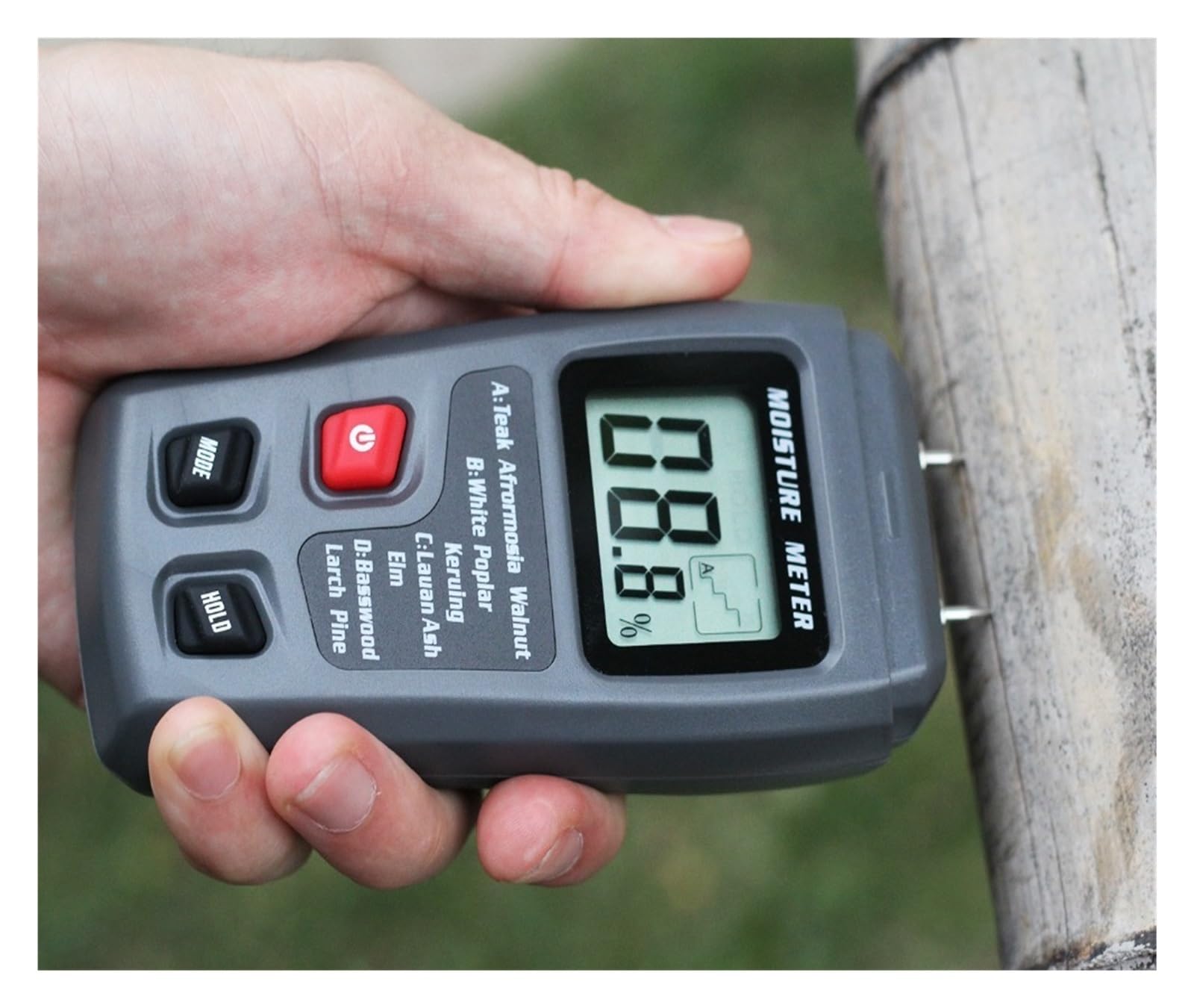 Miernik wilgotności, Cyfrowy miernik wilgotności drewna profesjonalny Tester ręczny higrometr wykrywacz EMT01 z wyświetlaczem LCD HD