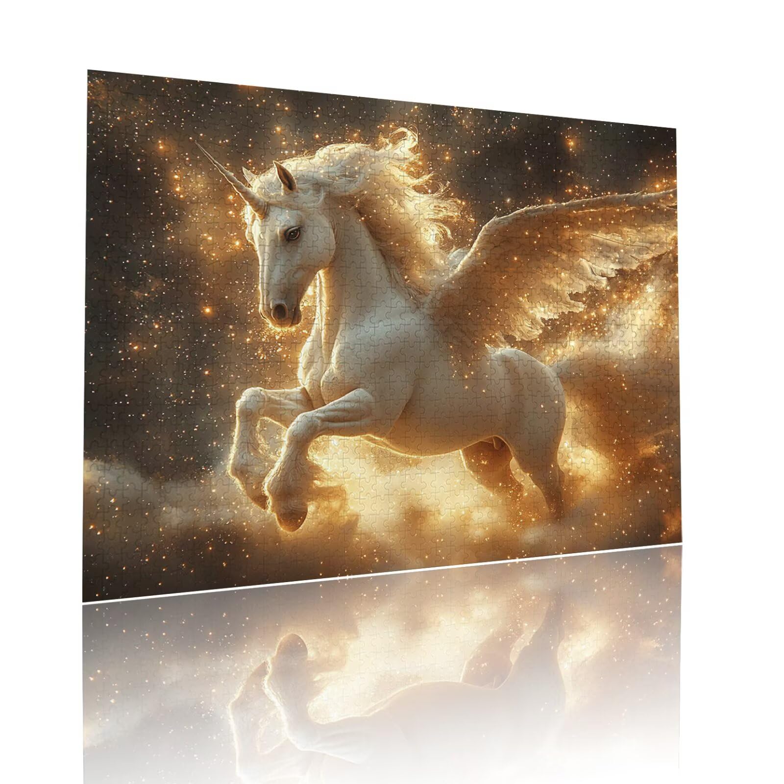Einhorn Puzzle für Erwachsene Kinder Anspruchsvoll 5000 Teile Impossible Klassische Puzzles Schwer Pferd ab 8 9 10 Jahre Mädchen Jungen Jigsaw Kunst Educa,für Dekoration und Geschenke 105x156cm t-85