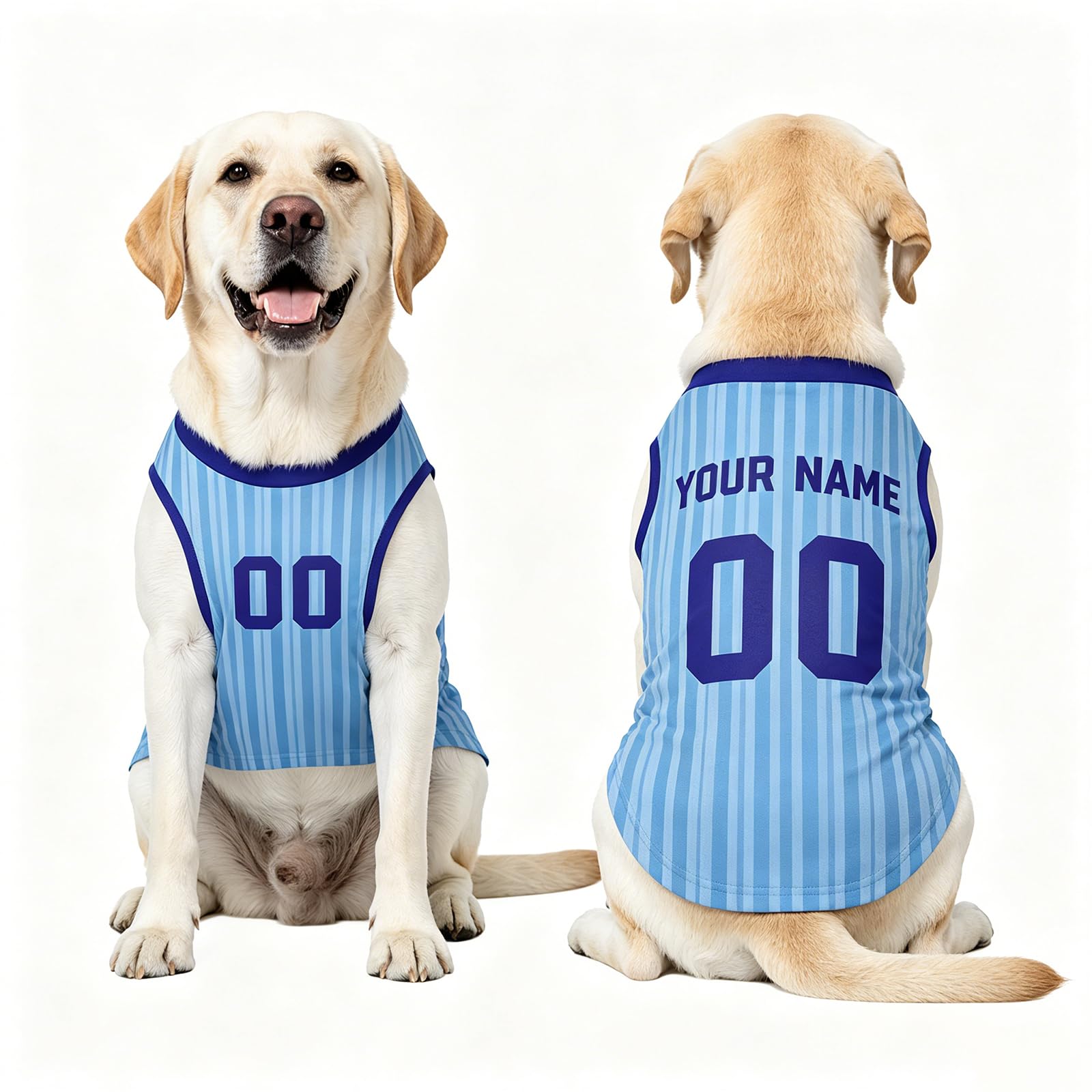Personalised Dog Tshirt with Name & Number, Custom 2026 World Cup Football Dog Jerseys, Dog Outfit for Small Medium Dogs, G