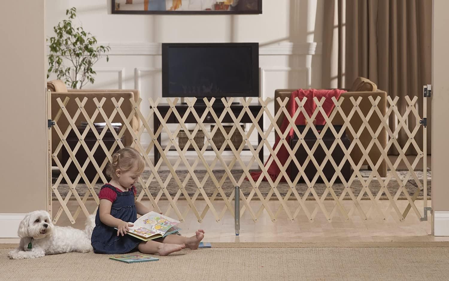 GMI Keepsafe 108" Wood Expansion PetShield Gate-9 ft. gate