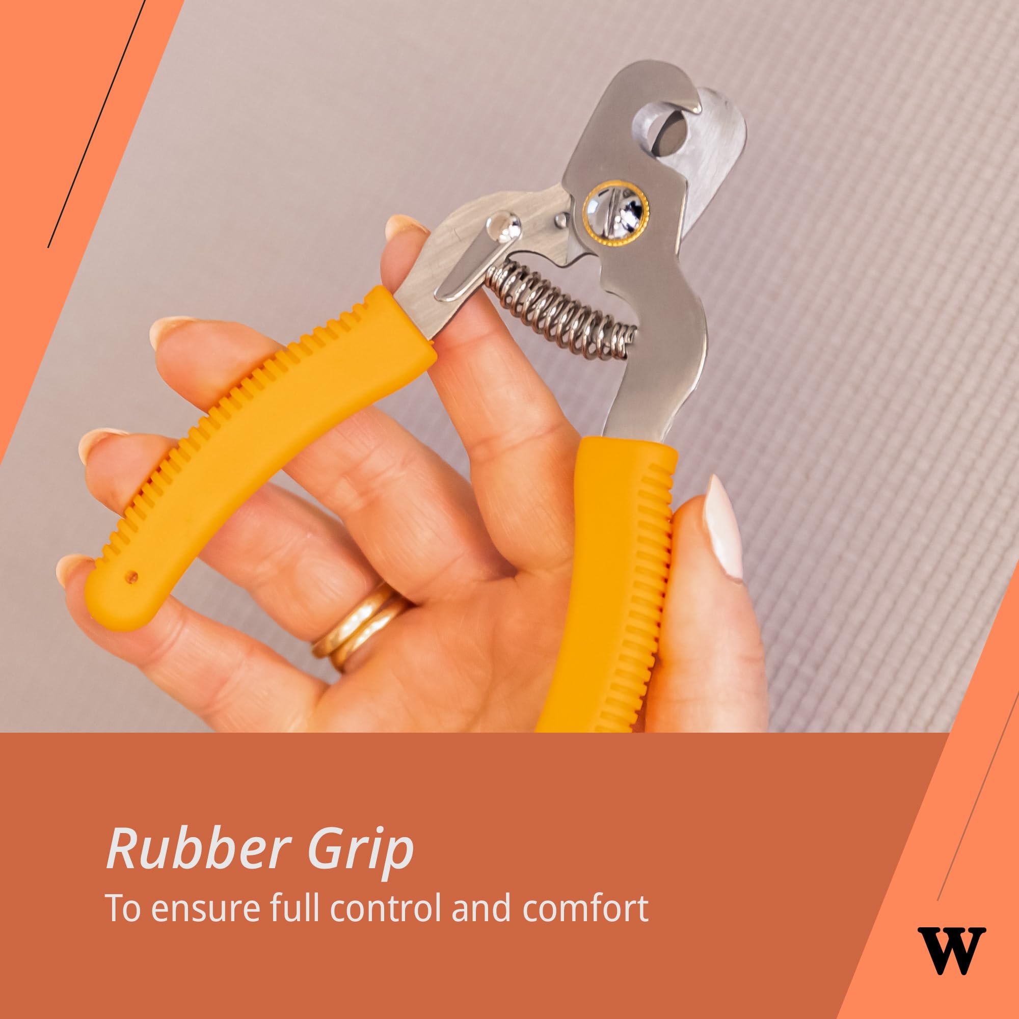 Wahl Nail Clippers - Coupe-Griffes pour Chats et Chiens, Coupe-Griffes pour Animaux, Lames tranchantes, Verrouillage de sécurité, poignée en Caoutchouc, Orange
