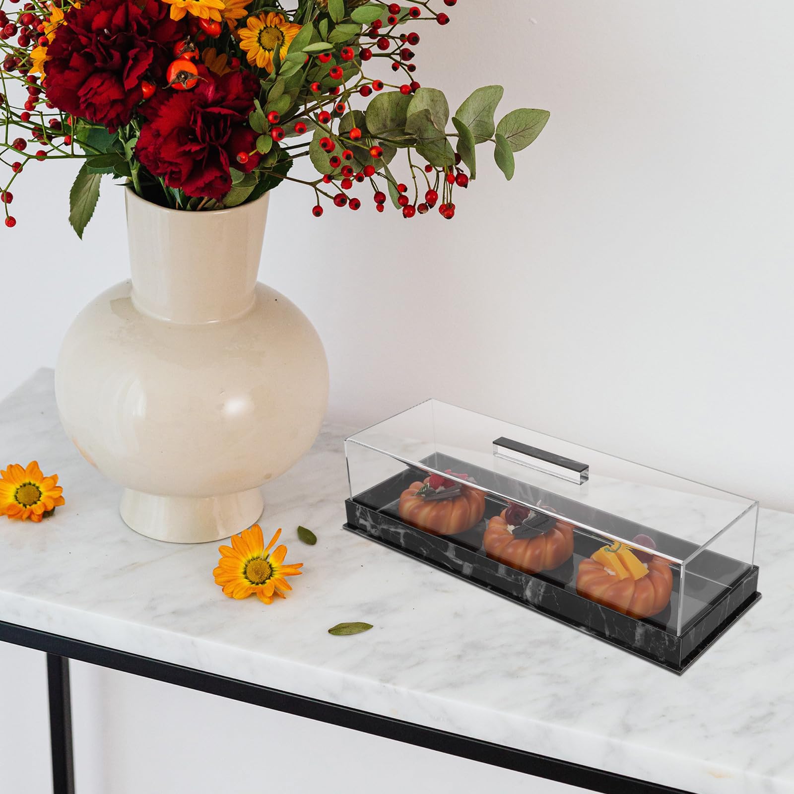 Rectangulaire Plateau en Acrylique de Présentation à Gâteaux