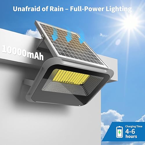 Miniatura 4 de Luces solares de 100 W para exteriores, luz LED automática de 10000 lm con batería de 10000 mAh, gran angular de 180 , impermeable, luz de